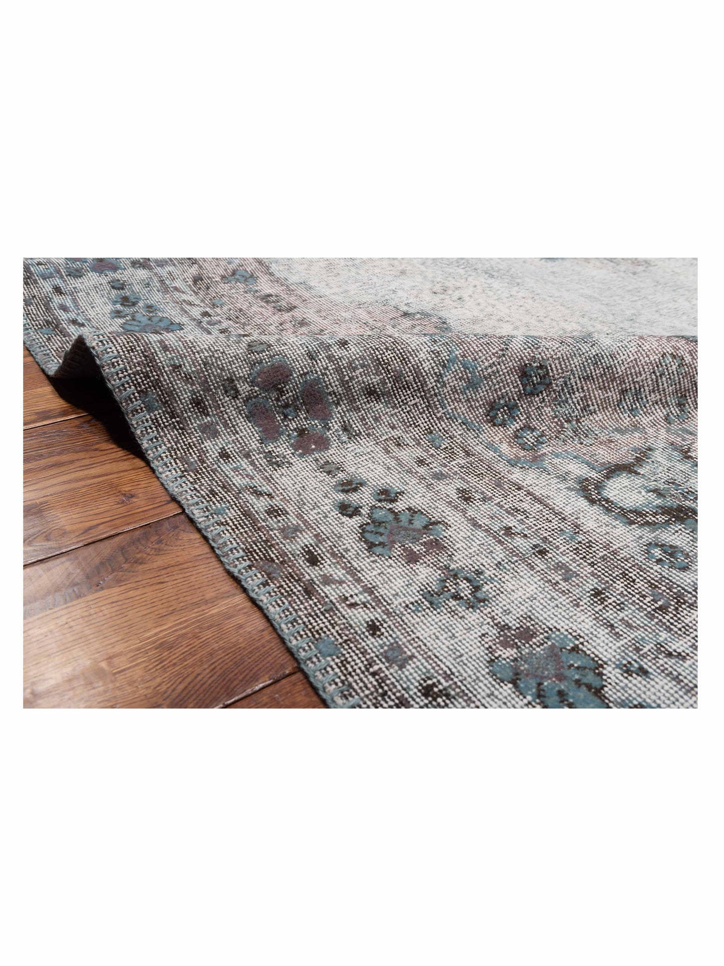Turkish Vestige Patchwork 130962 Light Blue 9.1x12 Hand Knotted Rug