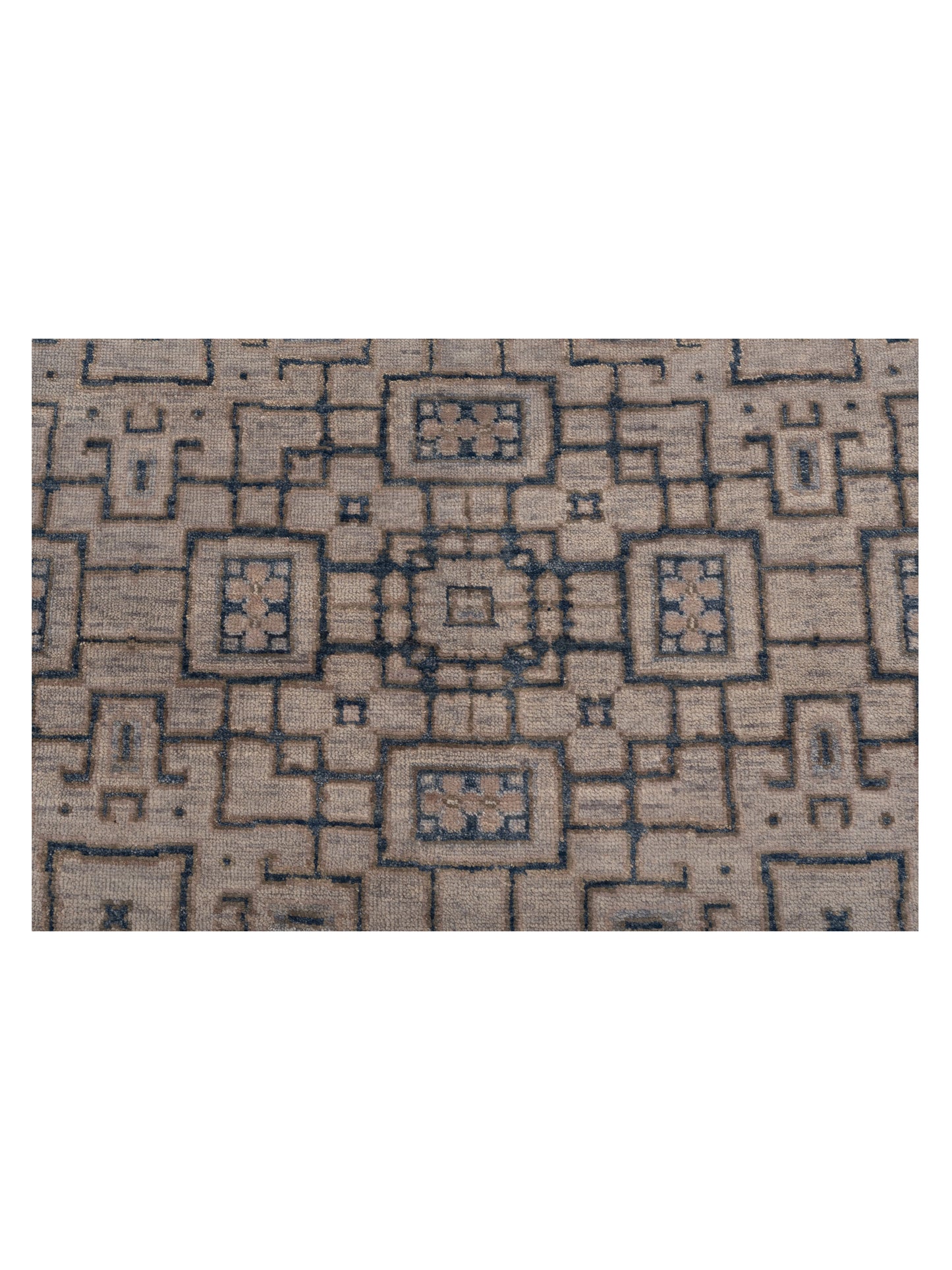 Evren 123409 Gray Blue 4x6.1 Hand Knotted Rug