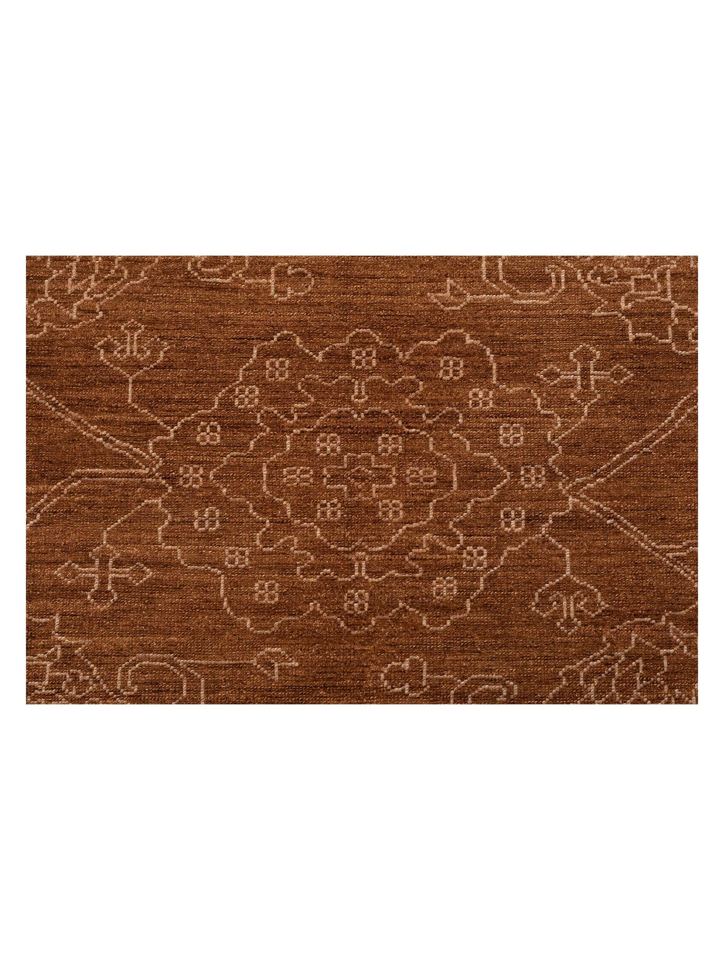 Defne Ruby Brown Silver 9.3x11.11 Hand Knotted Rug