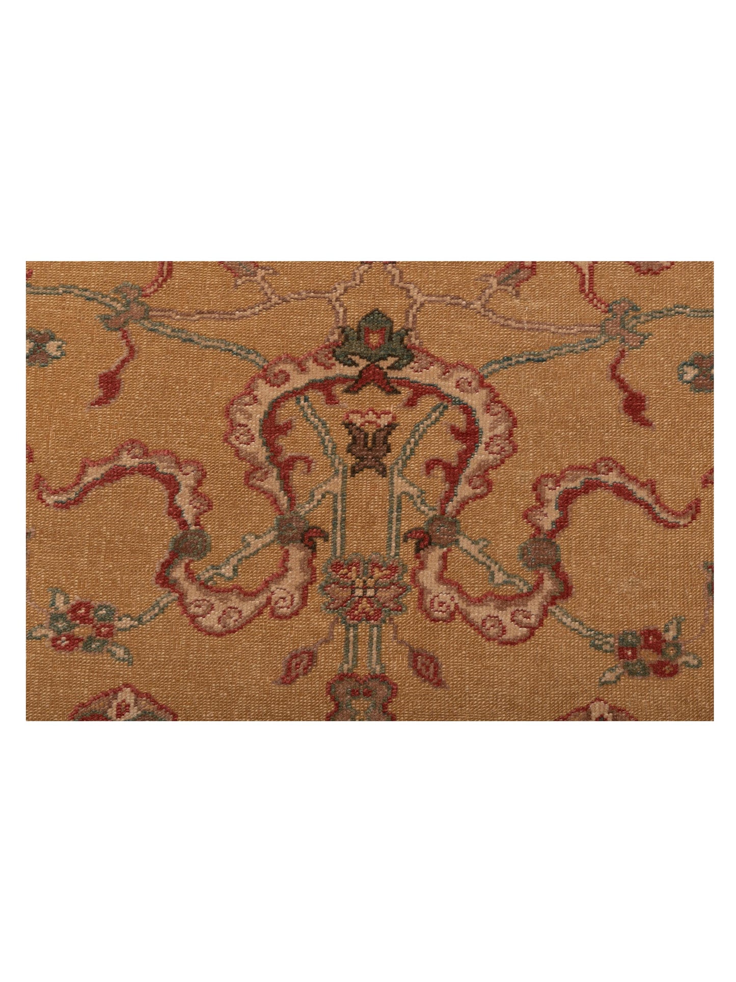 Antique Loom 104442 Gold Ivory 8.1x10.3 Hand Knotted Rug
