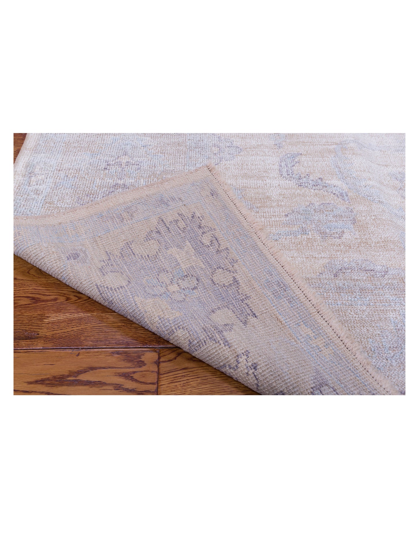 Angora Oushak 126764 Beige Gold 8x9.4 Hand Knotted Rug