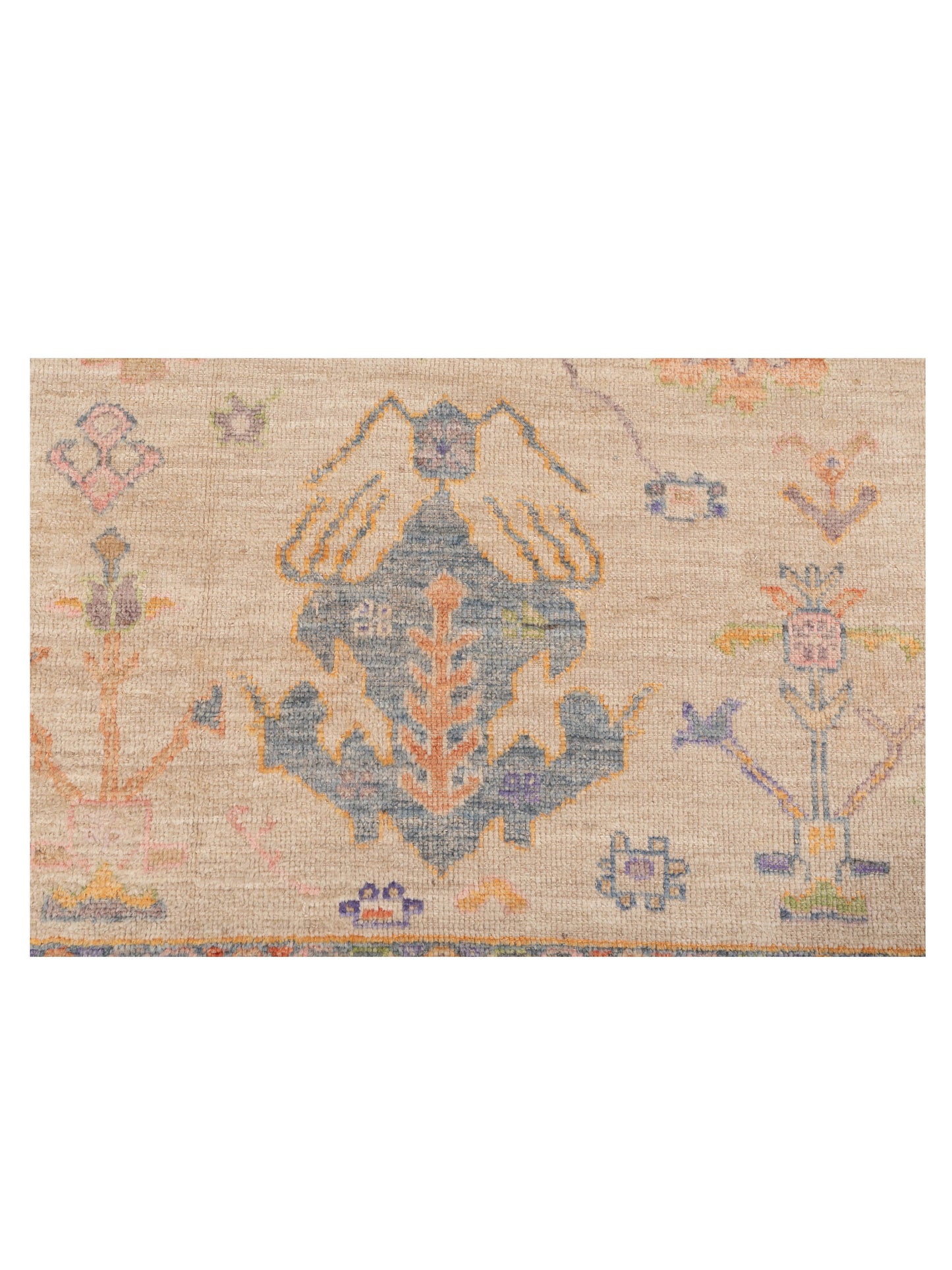 Angora Oushak 150469 Beige Beige 9.9x13.5 Hand Knotted Rug
