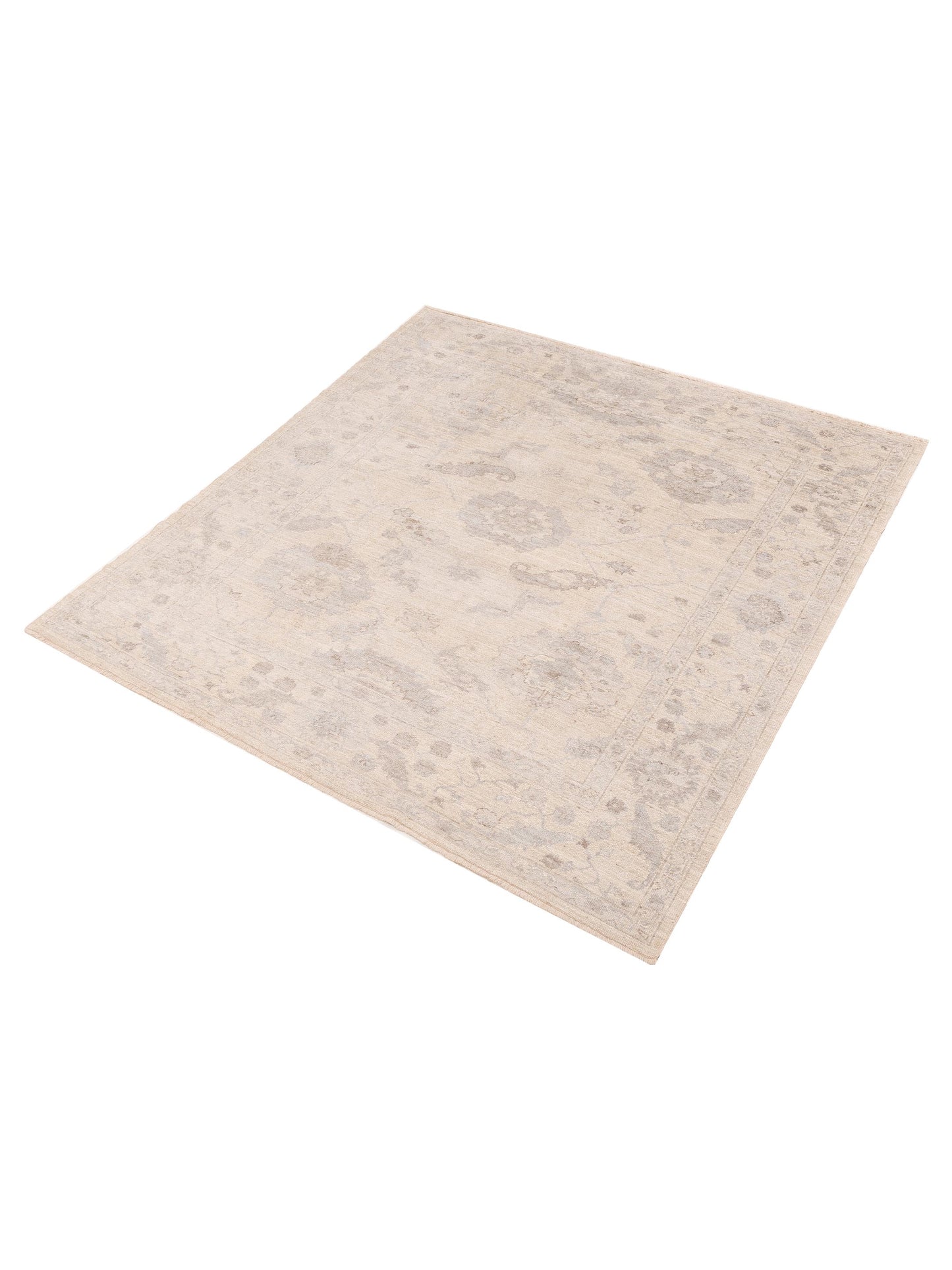 Angora Oushak 149781 Ivory Ivory 8x8.4 Hand Knotted Rug