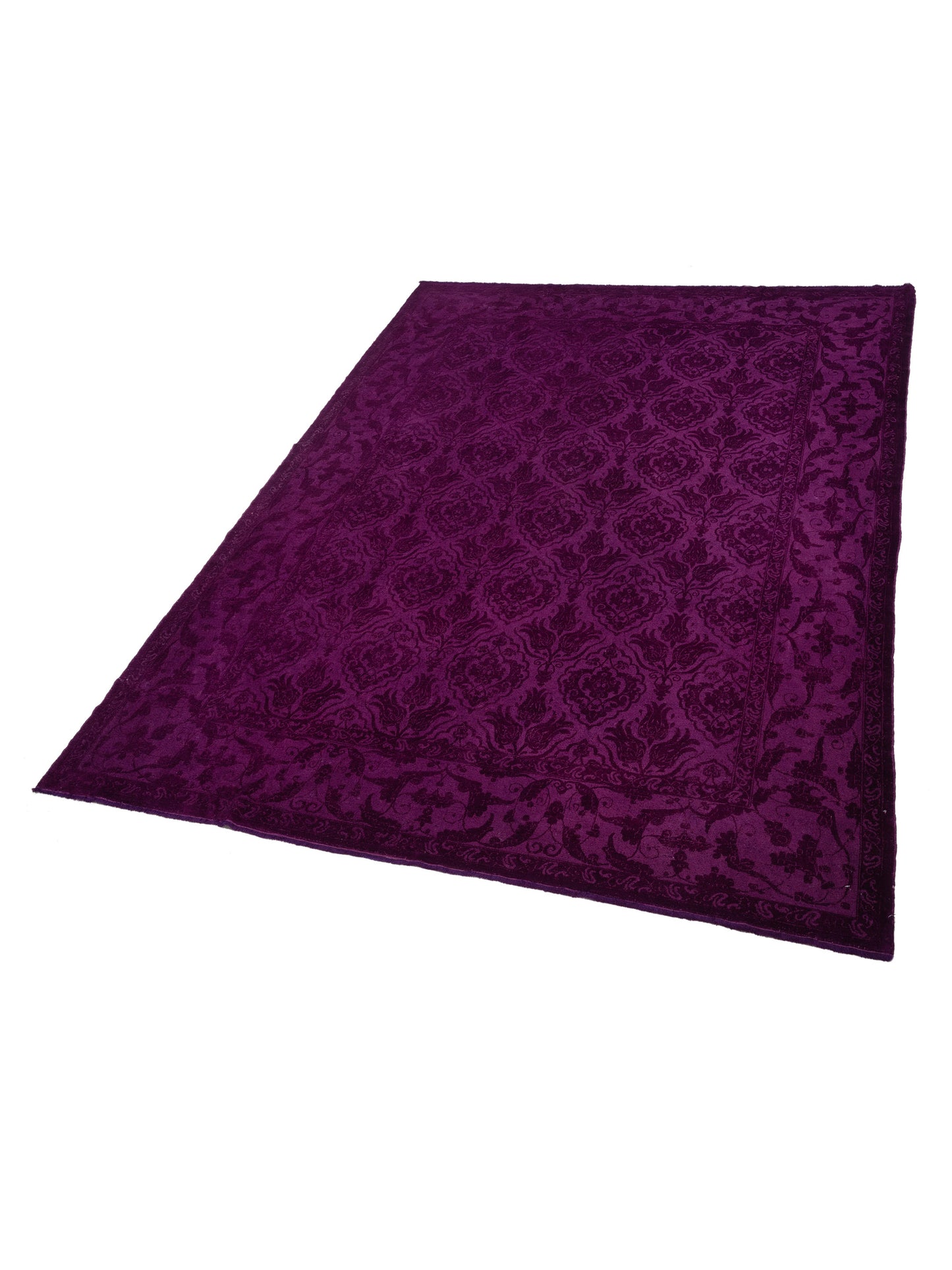 Color Bouquet 107874 Purple Purple 10.4x13.10 Hand Knotted Rug