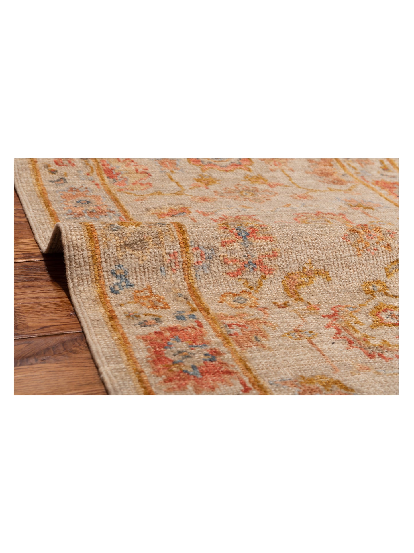 Angora Oushak 146495 Ivory Ivory 2.8x15.3 Hand Knotted Rug