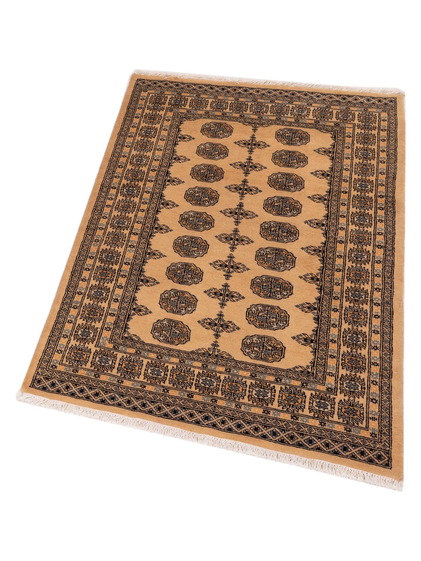 Bokhara 147894 Beige Beige 4x5.9 Hand Knotted Rug