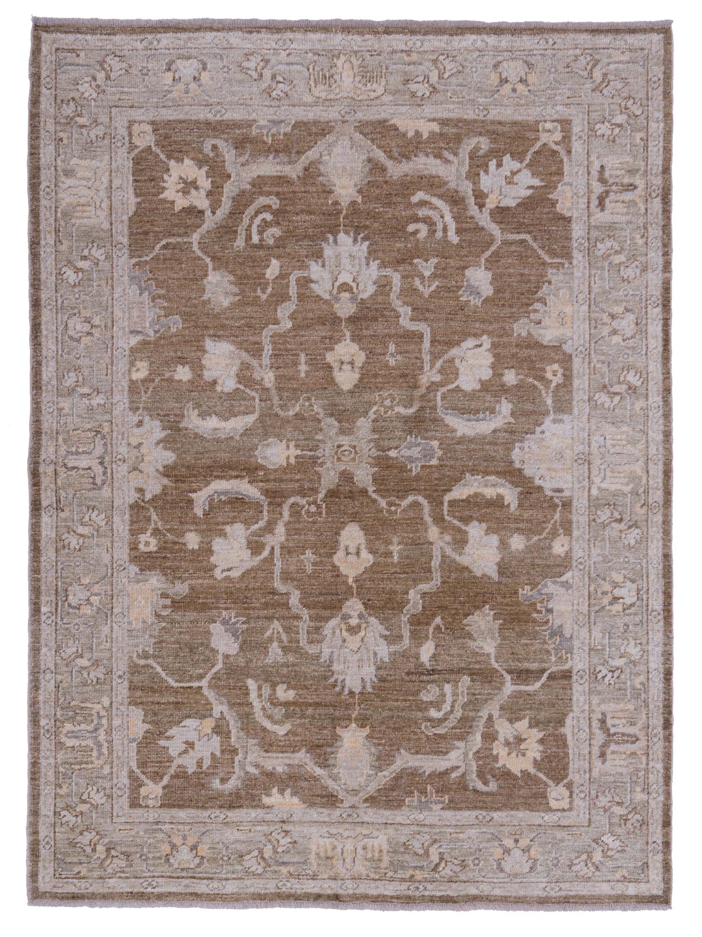 Anadol Angora Oushak  Brown Green Traditional