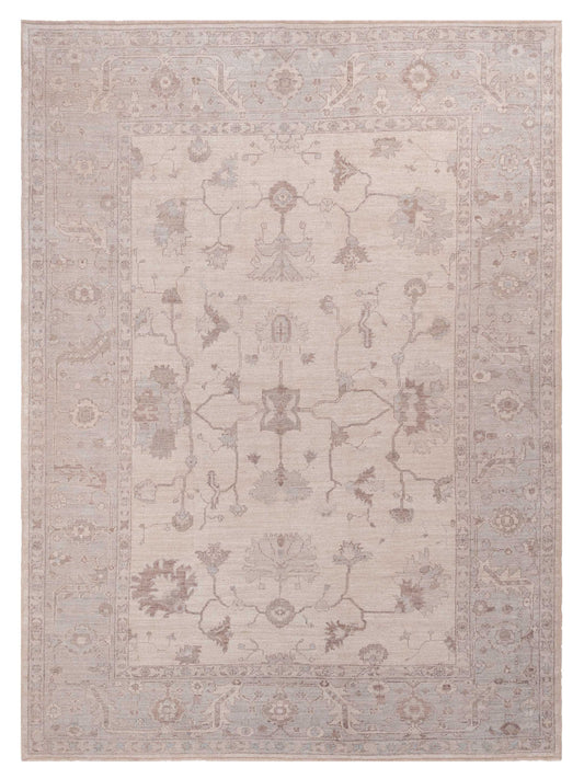 Anadol Angora Oushak  Ivory Light Gray Traditional