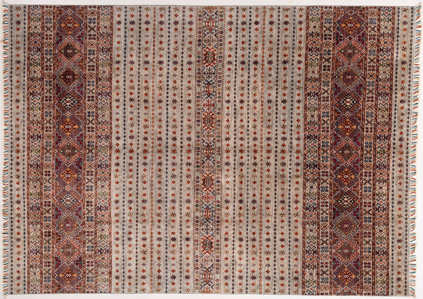 Horosan 151953 Silver Red 8.2x11.5 Hand Knotted Rug