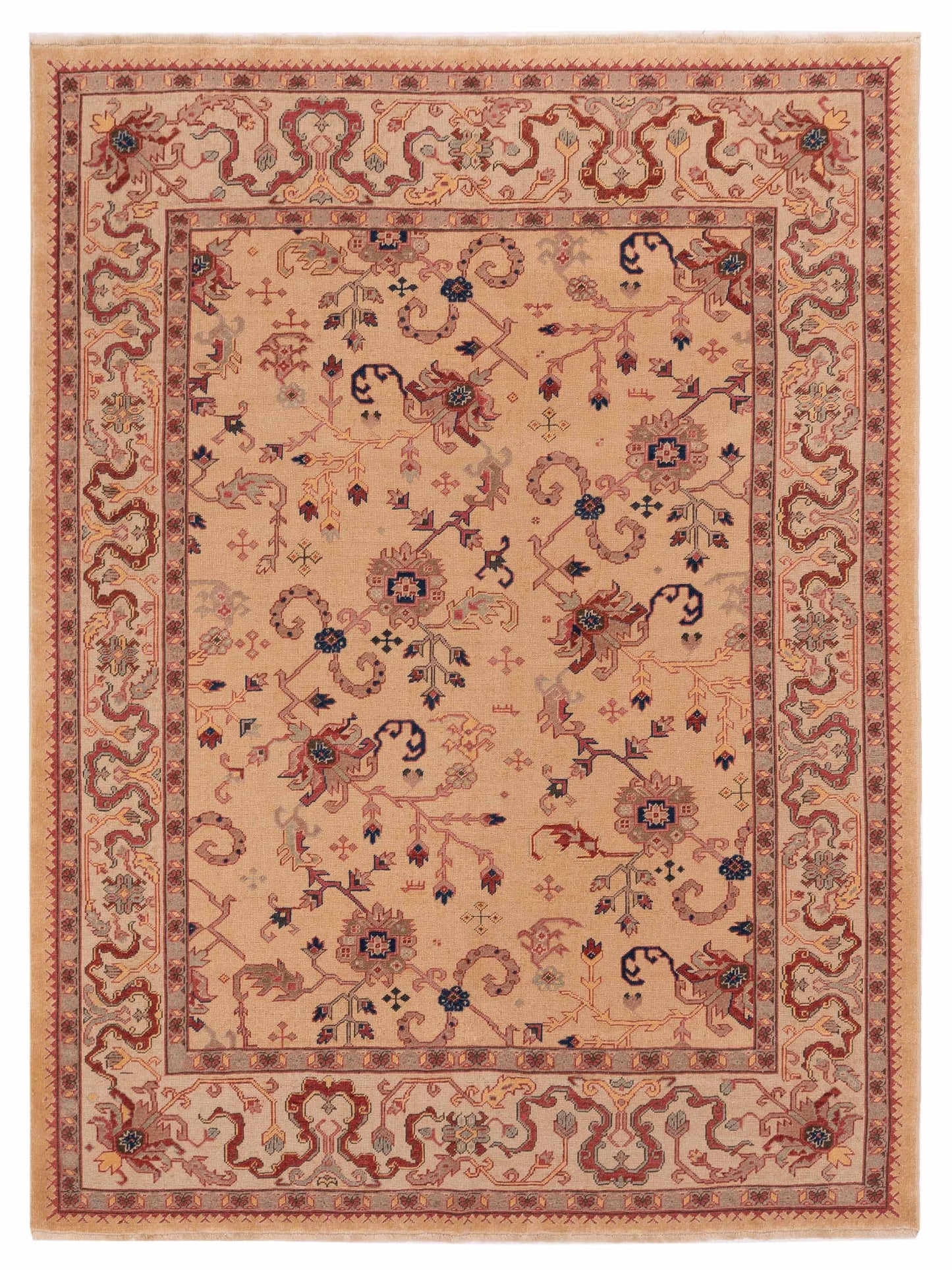 Pasha Antique Loom  Beige Ivory Traditional