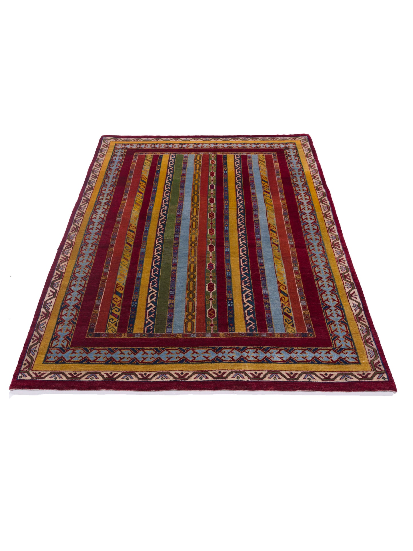 Shawl 115871 Multi 4.4x5.11 Hand Knotted Rug