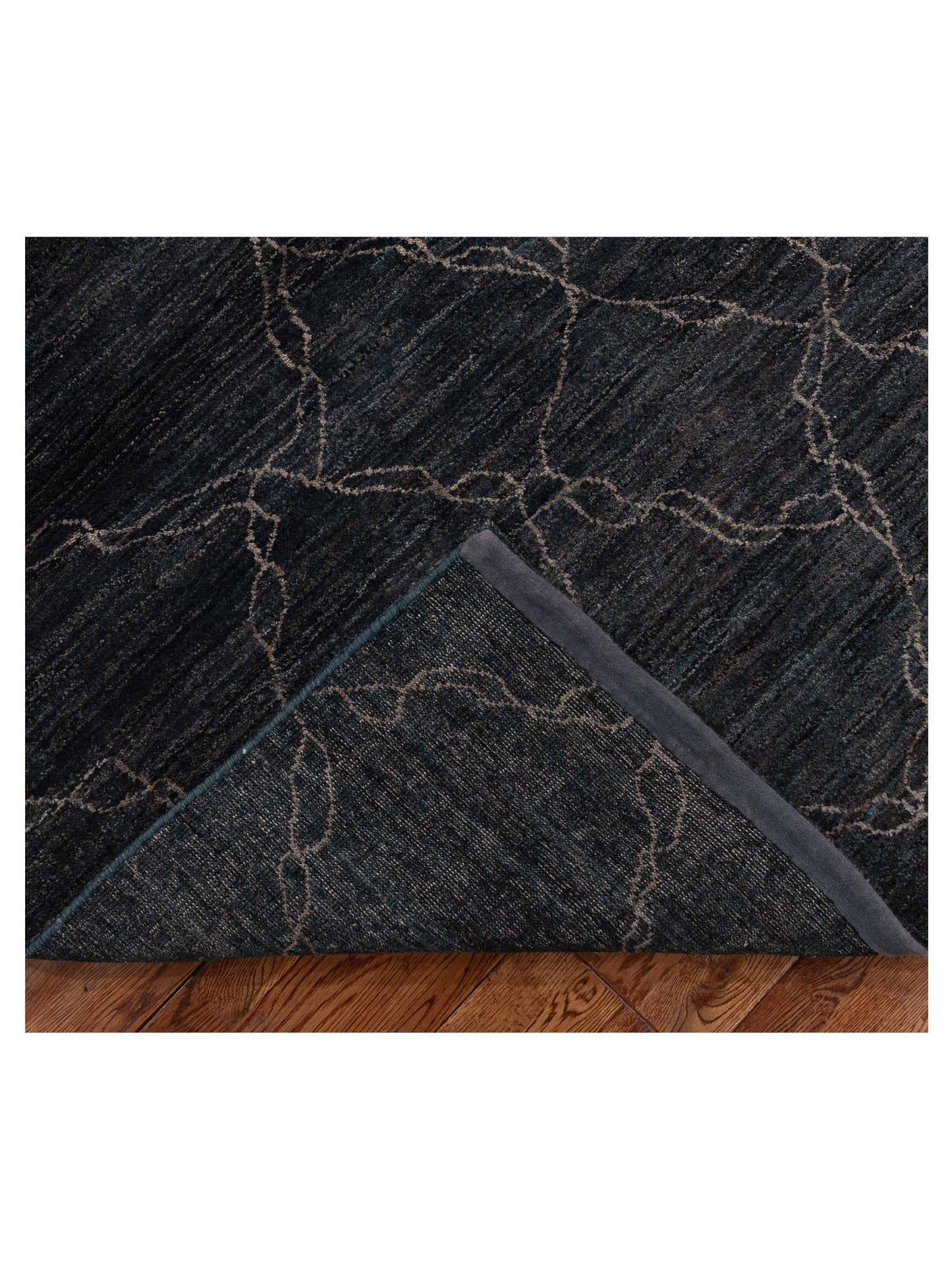 Tibetino 154031 Blue Charcoal 4x6.1 Hand Knotted Rug