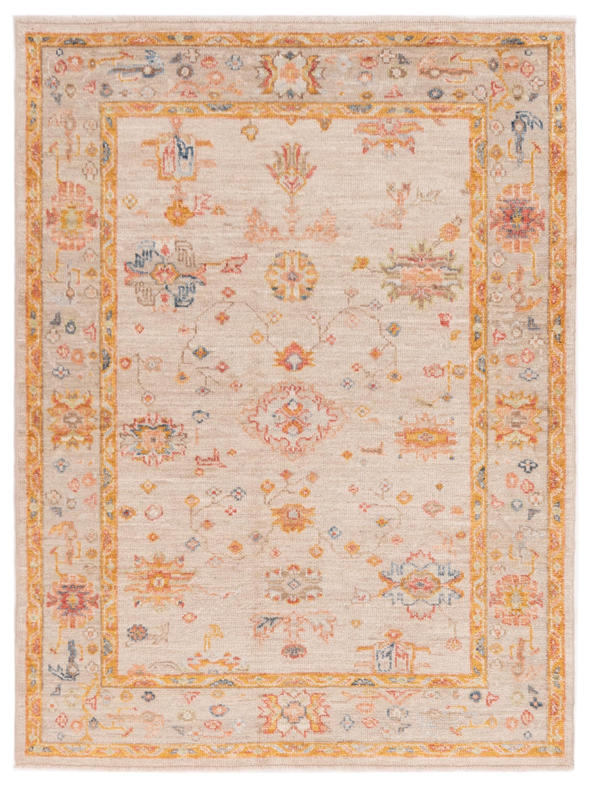 Anadol Angora Oushak  Beige Brown Traditional