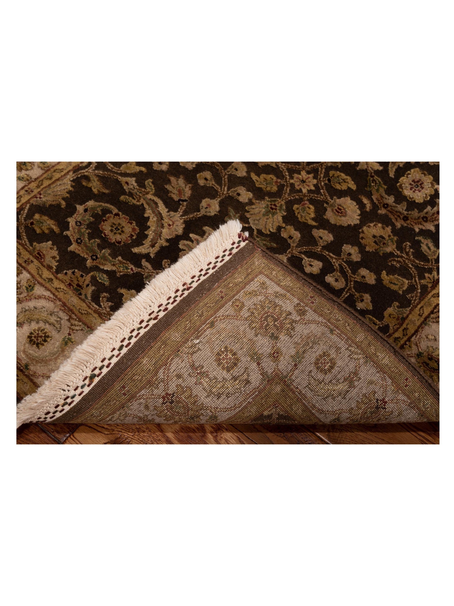 Imperial Silk 122490 Brown Beige 2.6x10.3 Hand Knotted Rug