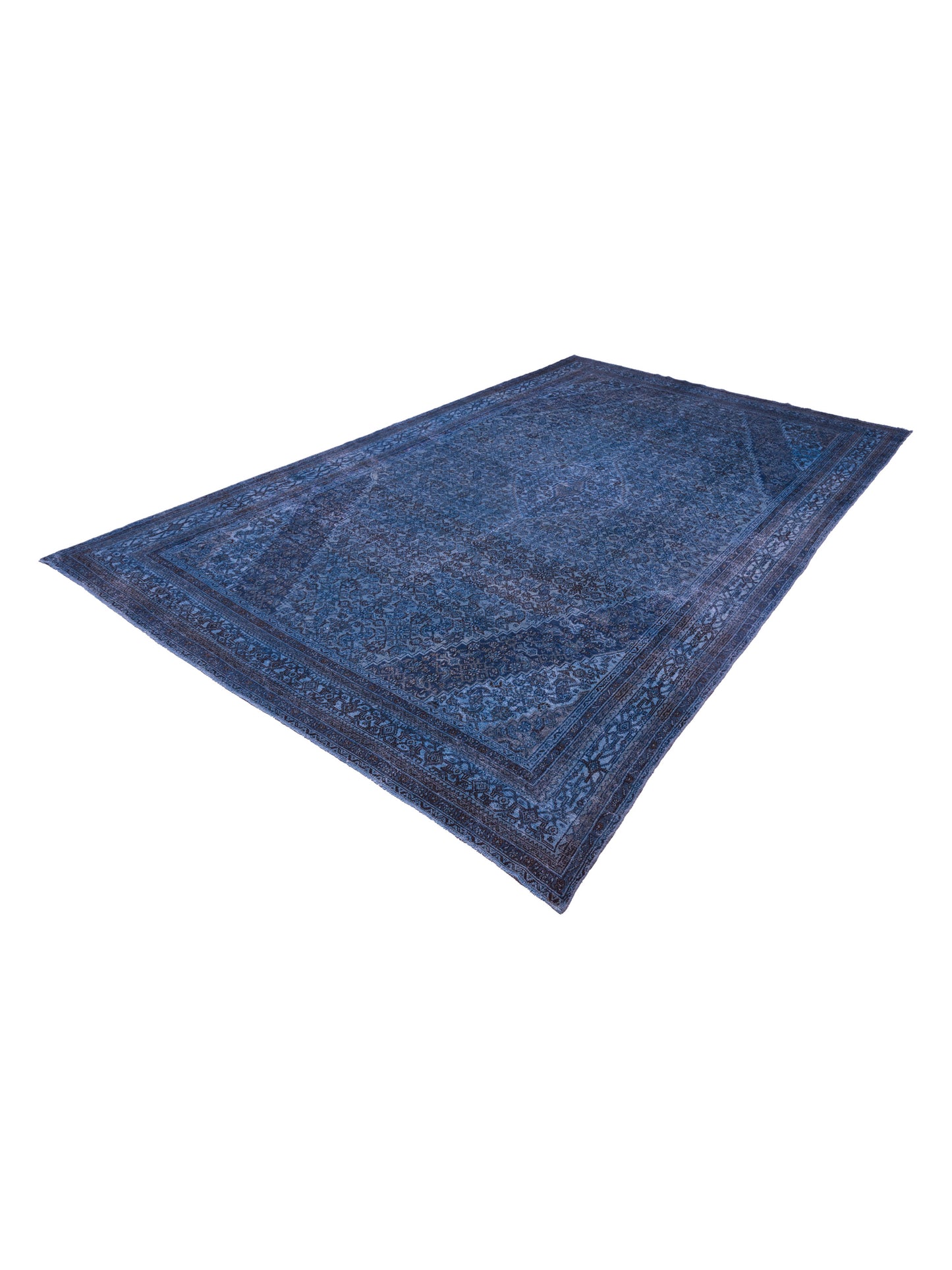 Vintage 81247 Blue Blue 11x18.3 Hand Knotted Rug