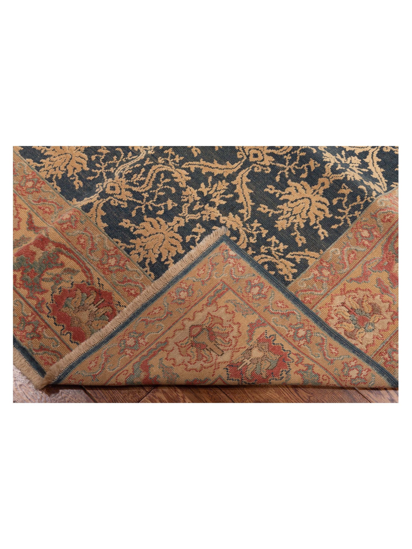 Antique Loom 107995 Blue Gold 6.8x9 Hand Knotted Rug