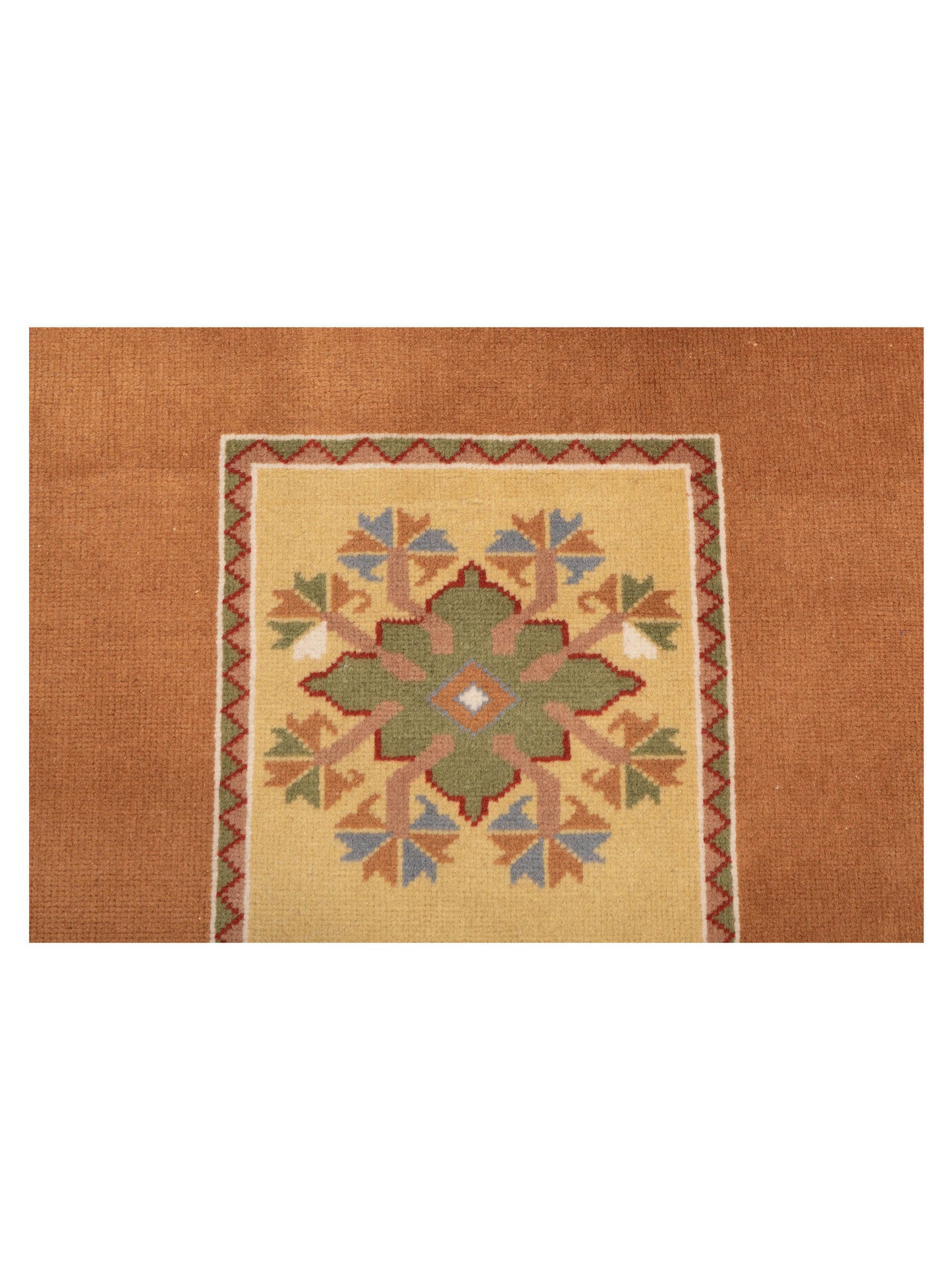 Milas 146264 Gold Brown 2.7x4.5 Hand Knotted Rug
