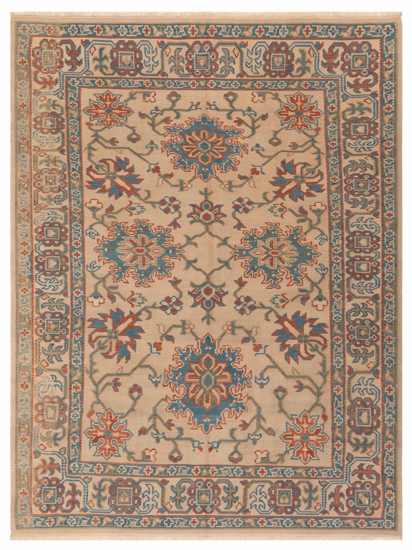 Pasha Transilvanian Kilim  Beige Beige Traditional