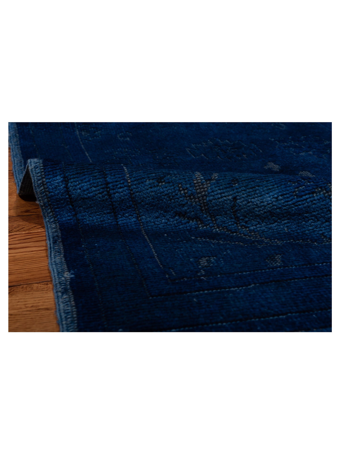 Vintage 108951 Blue 2.8x14.5 Hand Knotted Rug
