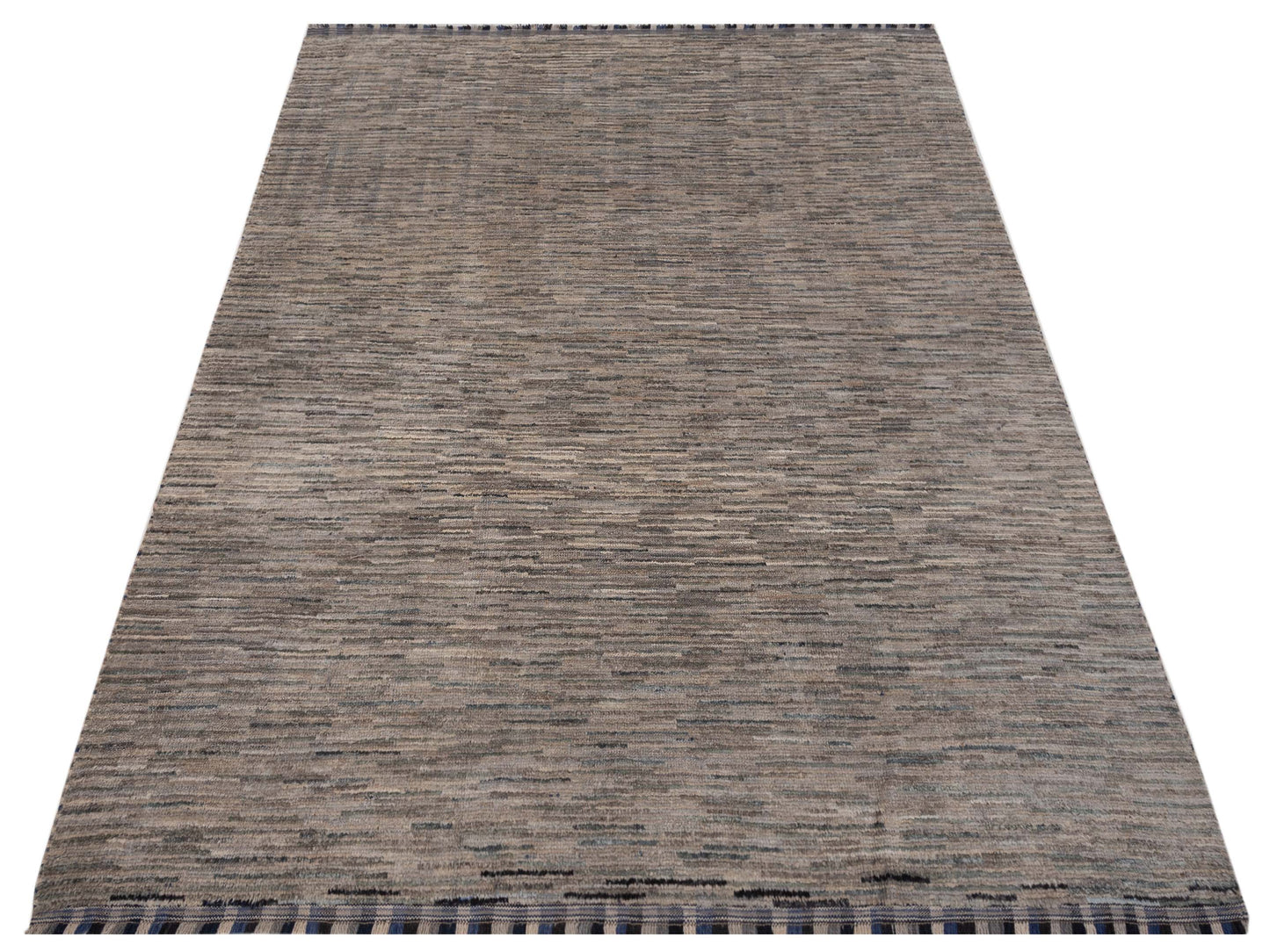 Atlas 149670 Gray Gray 8.8x9.8 Hand Knotted Rug