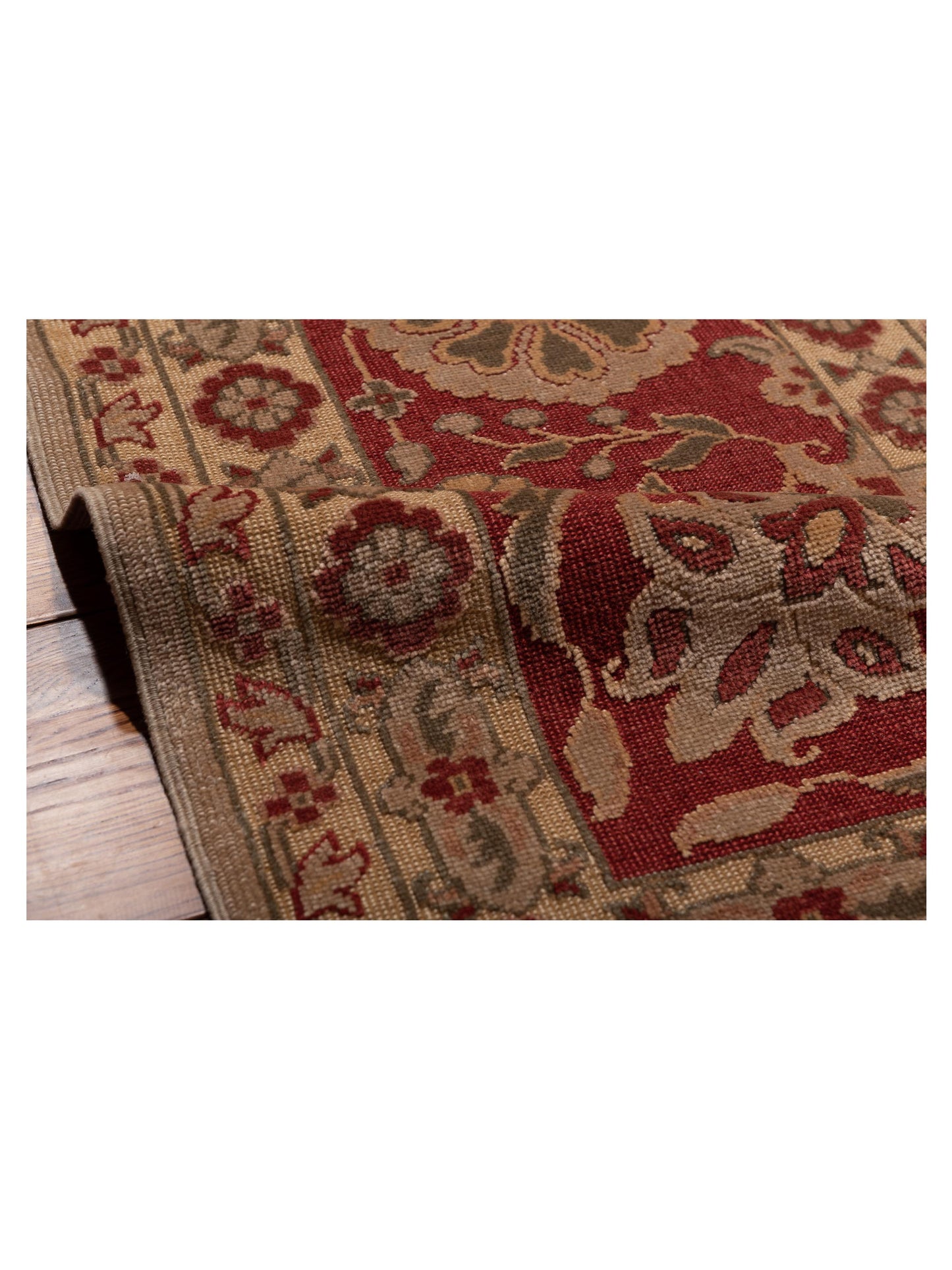 Antique Loom 107980 Silver Red 12x18 Hand Knotted Rug