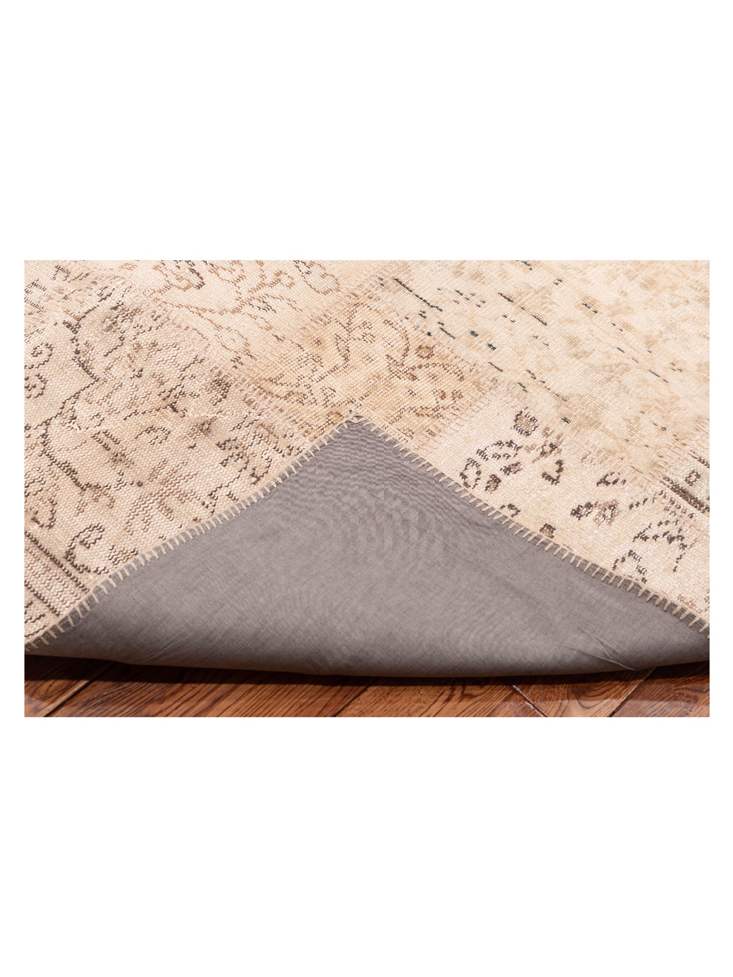 Turkish Vestige Patchwork 128995 Natural 6x9 Hand Knotted Rug