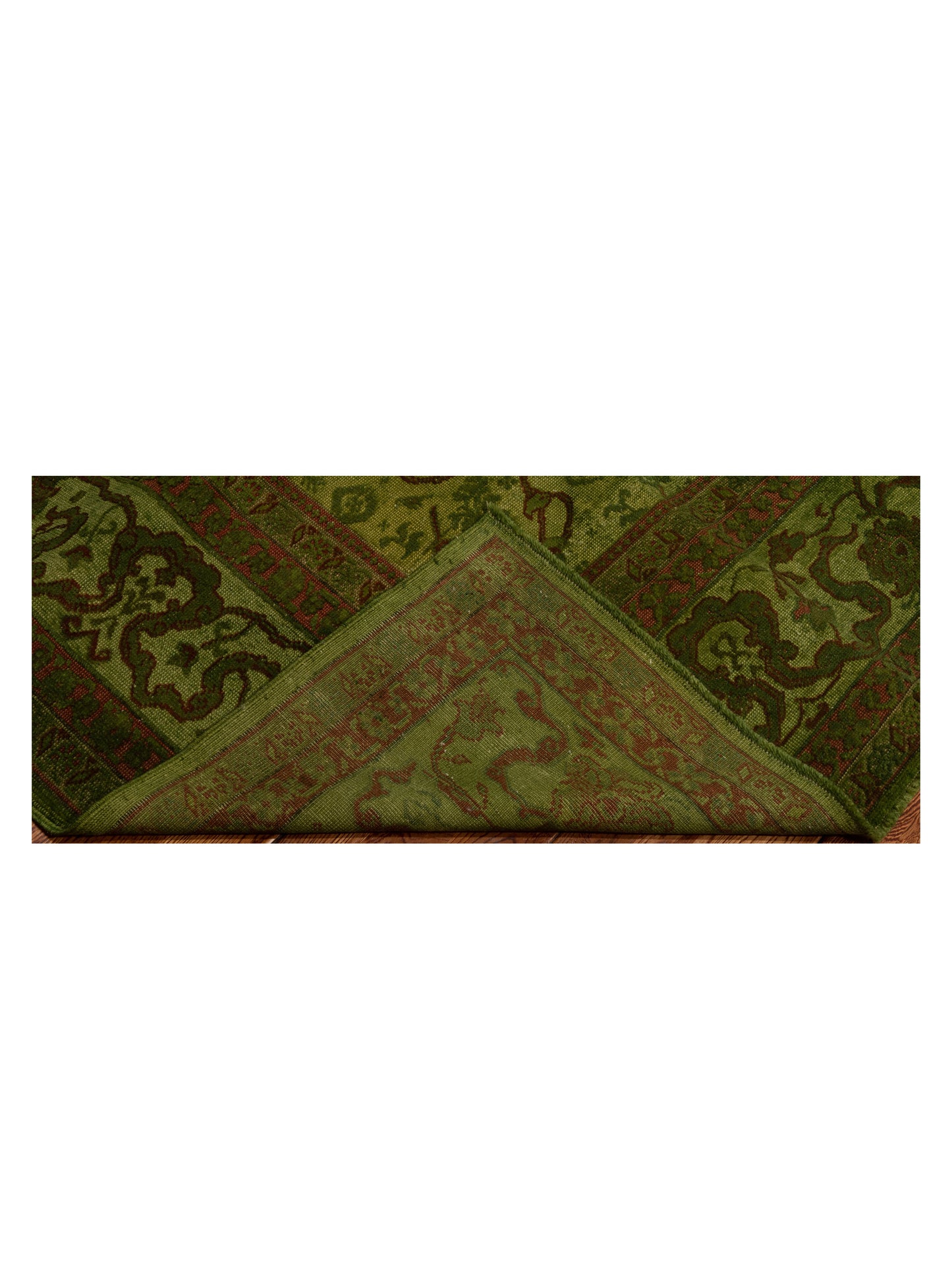 Vintage 104441 Green 8.5x10 Hand Knotted Rug