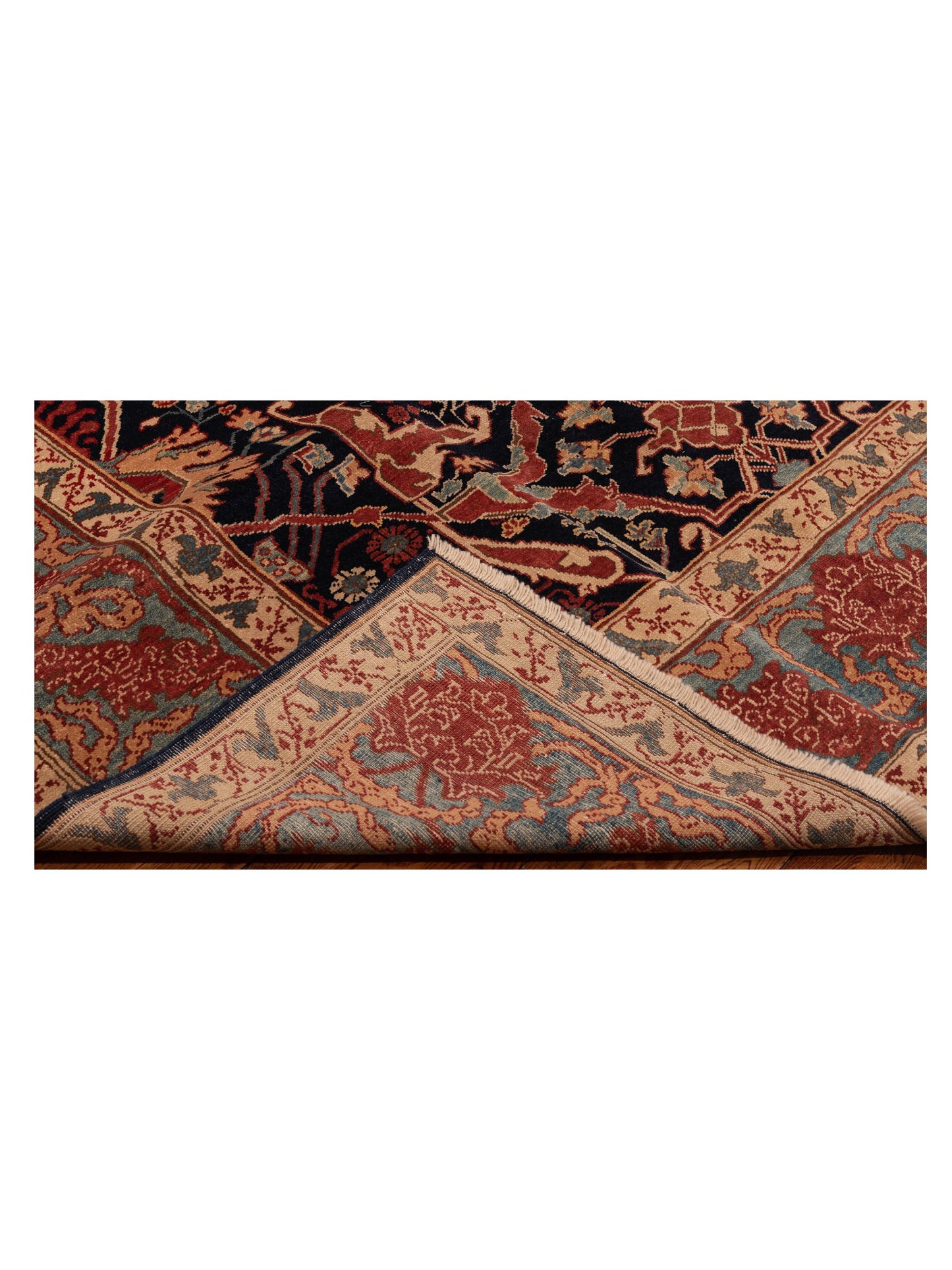 Antique Loom 147352 Navy Blue 6.10x8.7 Hand Knotted Rug