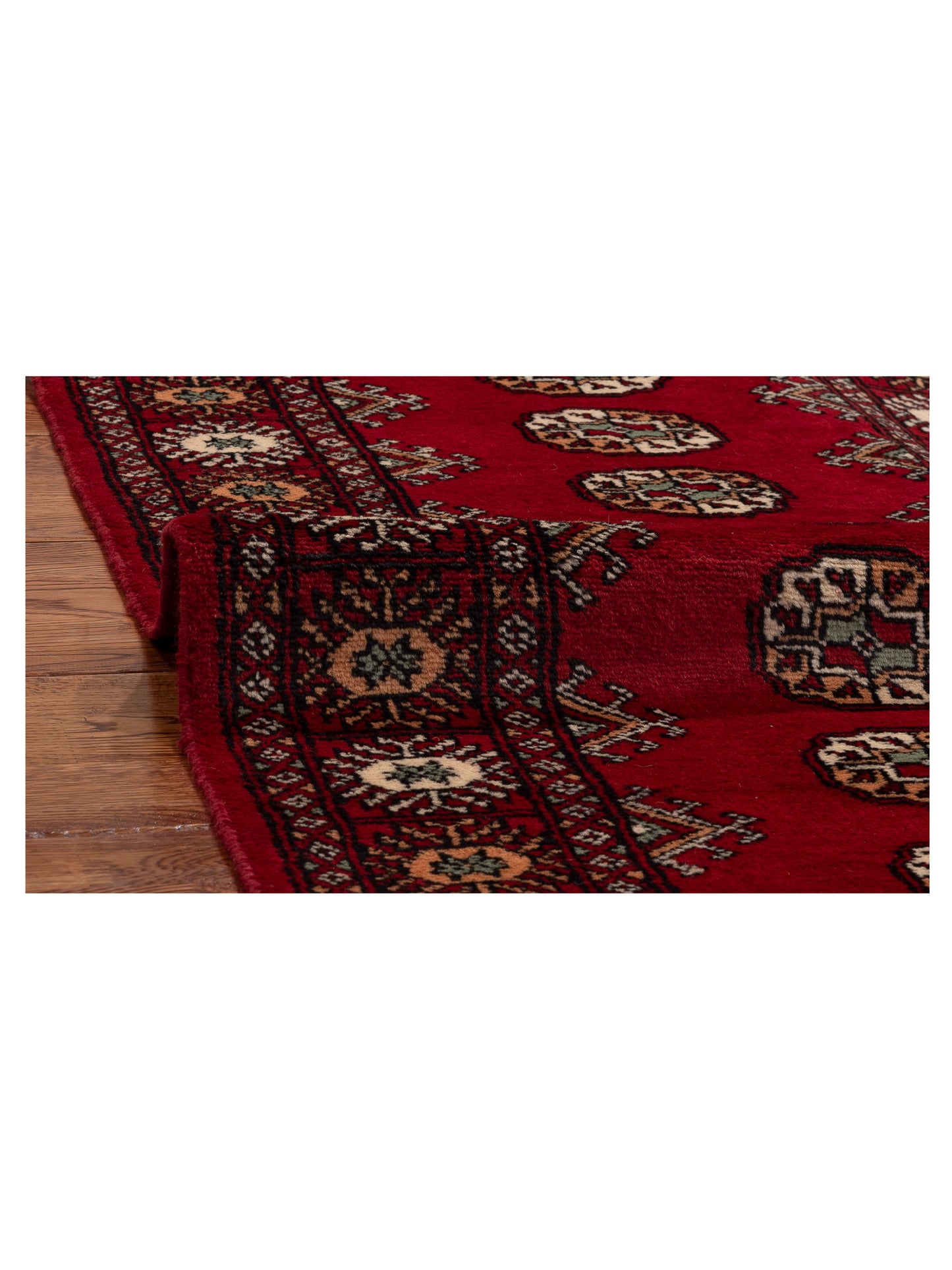 Bokhara 153411 Red Red 2.6x8 Hand Knotted Rug