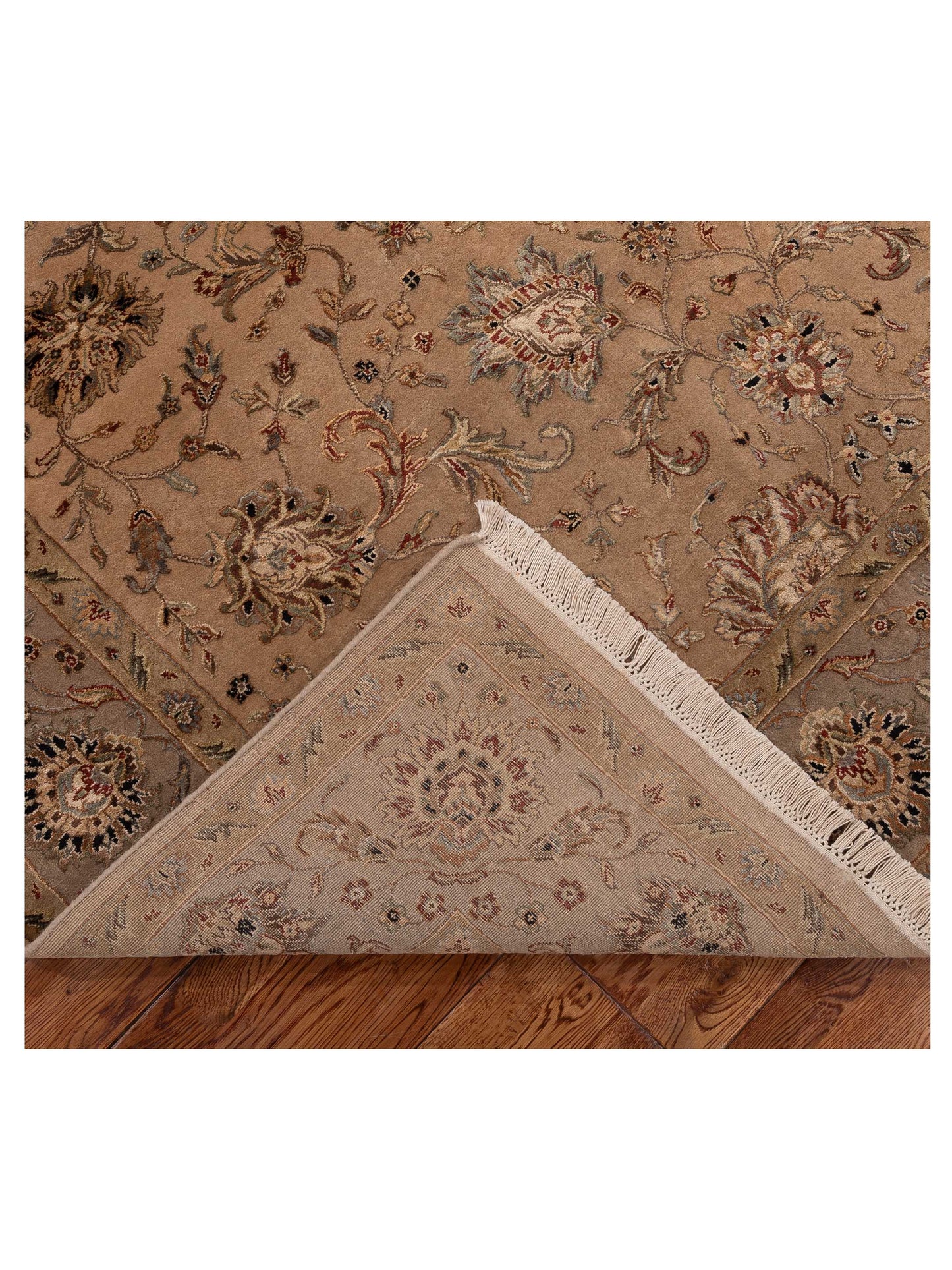 Imperial Silk 153365 Cream Brown 6.1x9 Hand Knotted Rug