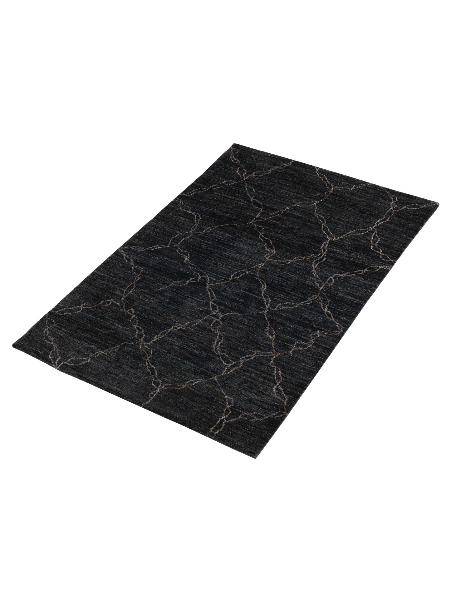 Tibetino 154031 Blue Charcoal 4x6.1 Hand Knotted Rug