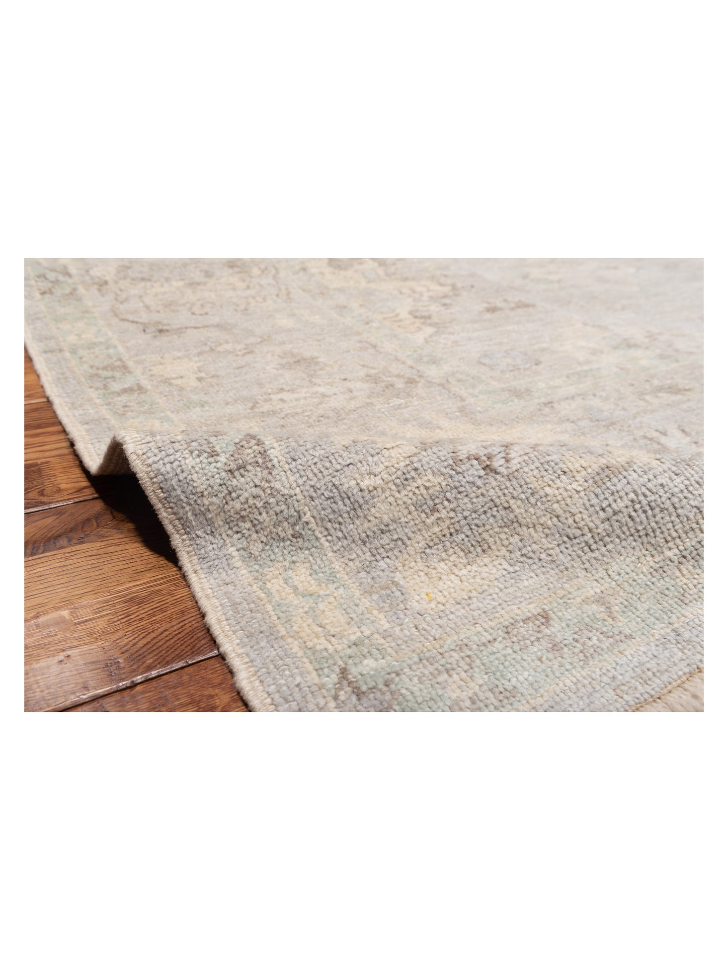 Angora Oushak 147148 Light Gray Light Gray 8.1x9.6 Hand Knotted Rug