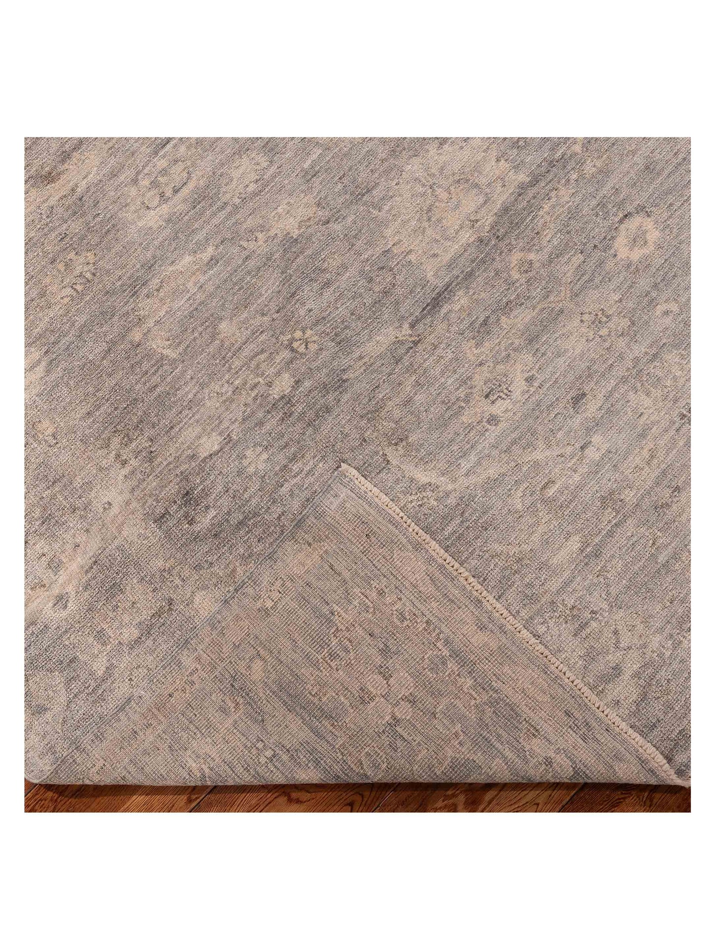 Angora Oushak 156175 Gray Gray 8x9.9 Hand Knotted Rug