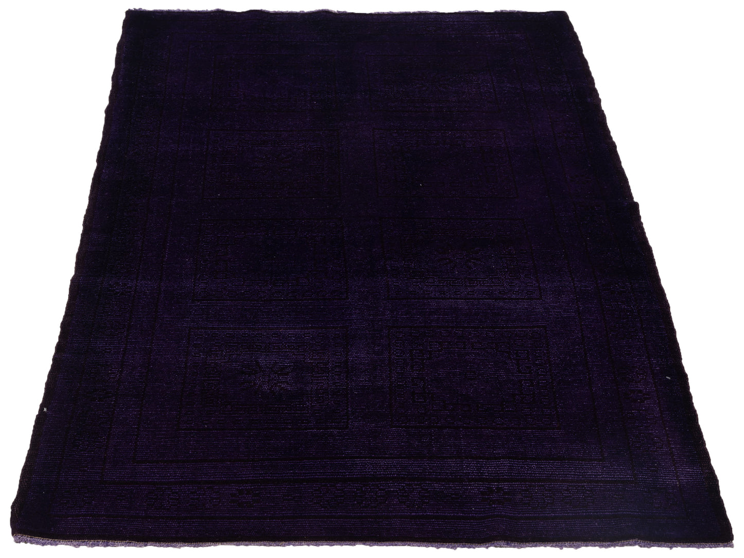 Vintage 107455 Purple 4.3x6.11 Hand Knotted Rug