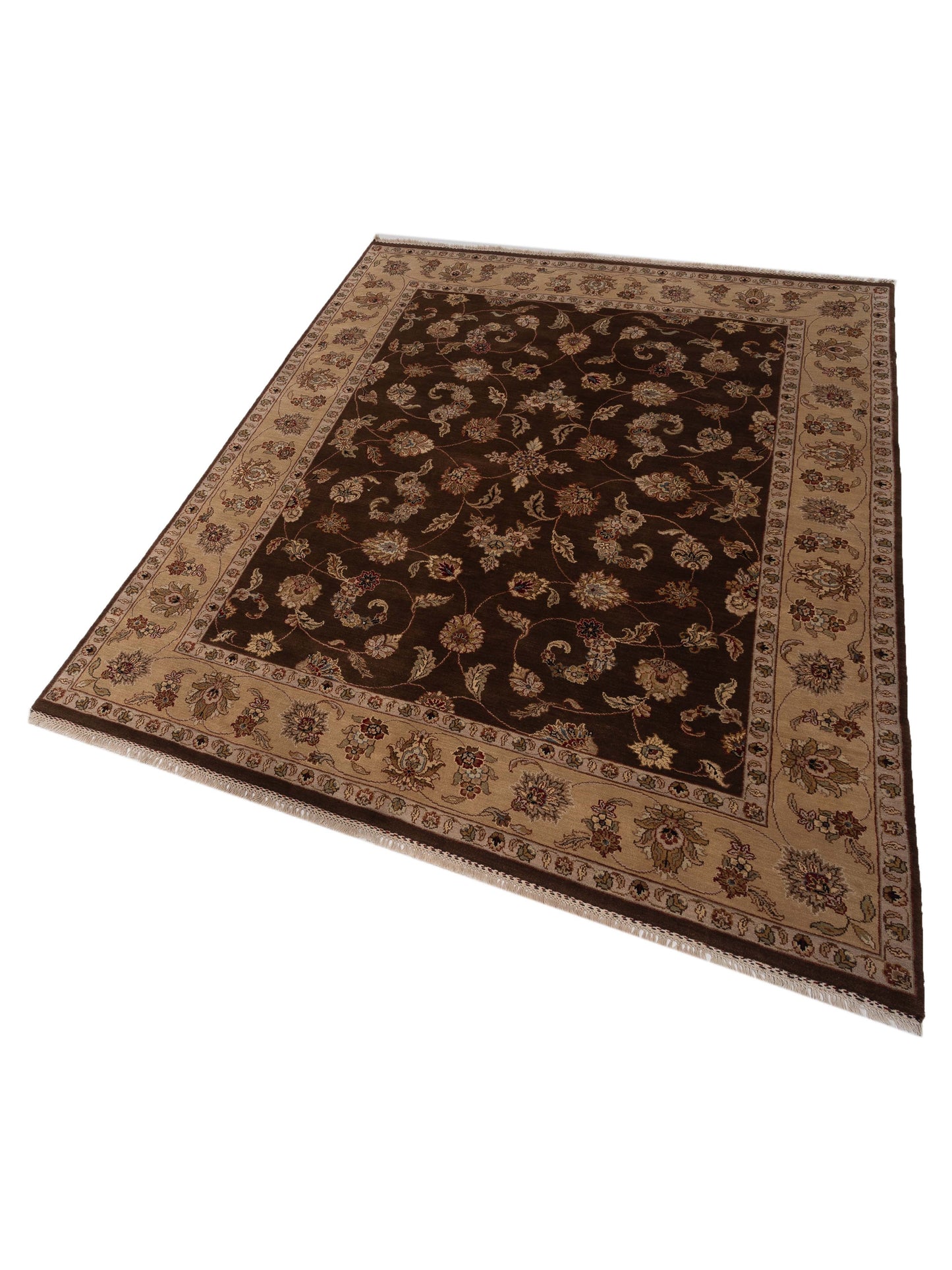 Royal 95474 Brown Gold 8x10 Hand Knotted Rug