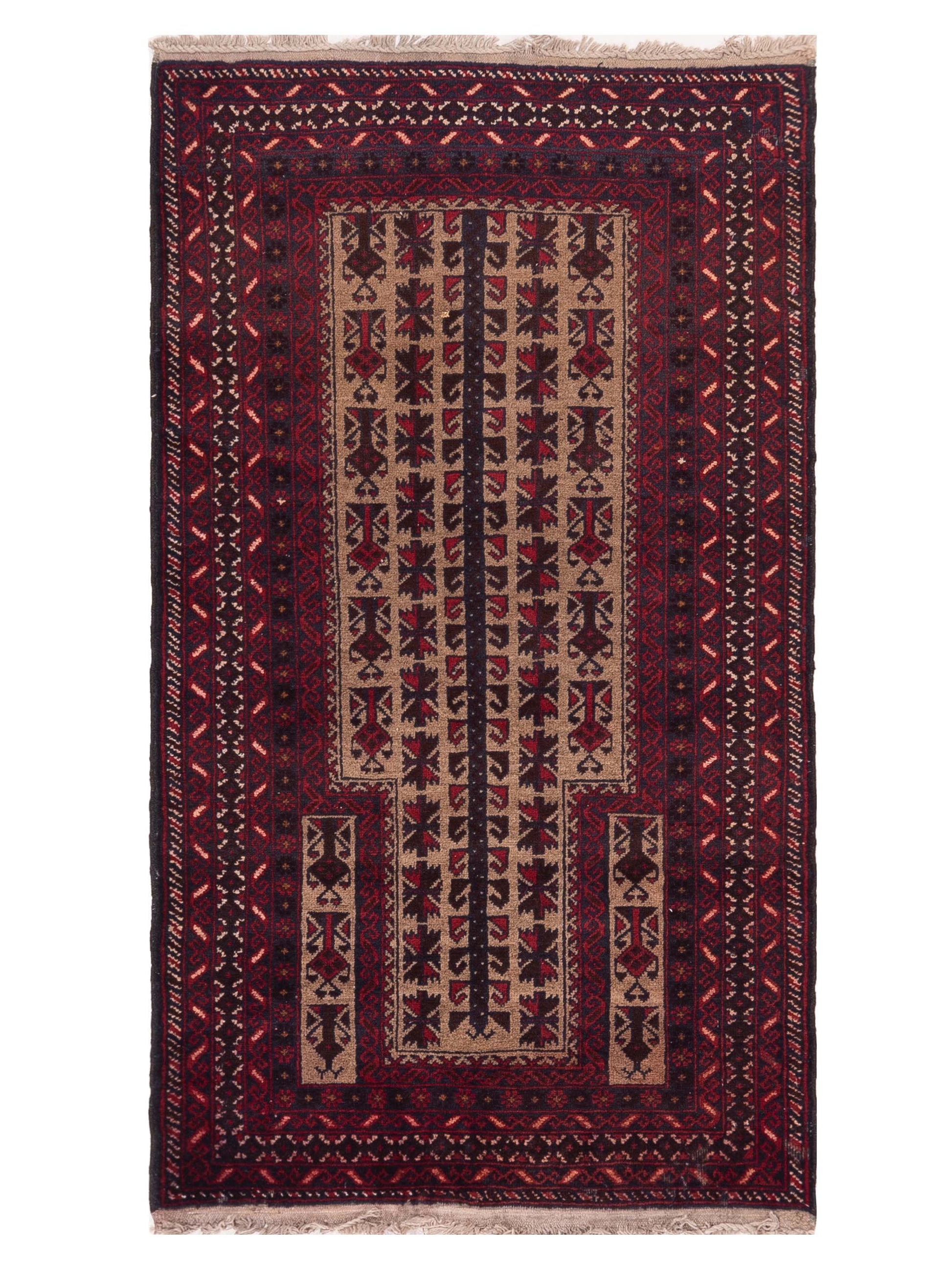 Nomad Afghan Belcik  Beige Brown Tribal