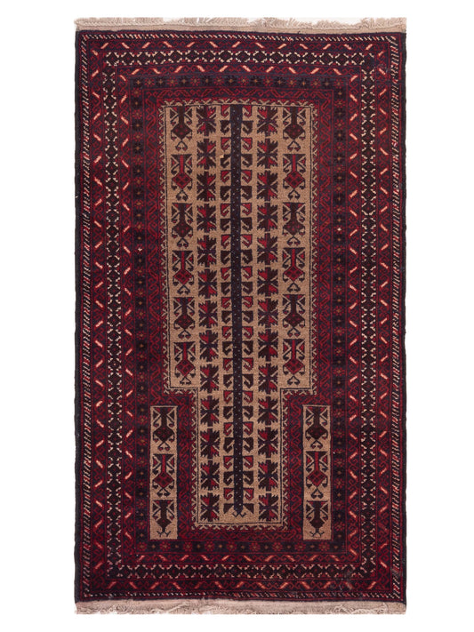 Nomad Afghan Belcik  Beige Brown Tribal