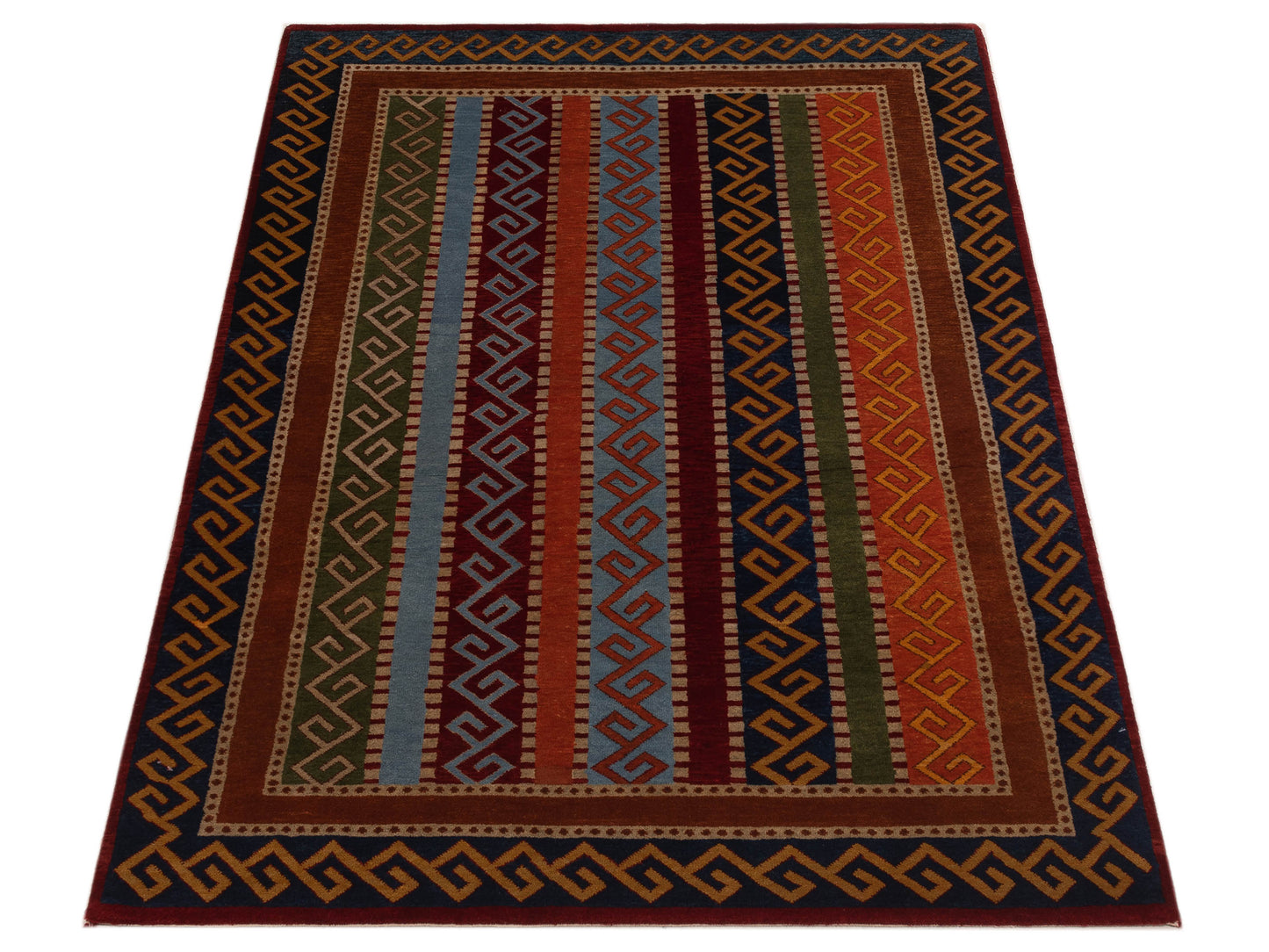 Shawl 110882 Multi 4.1x5.9 Hand Knotted Rug