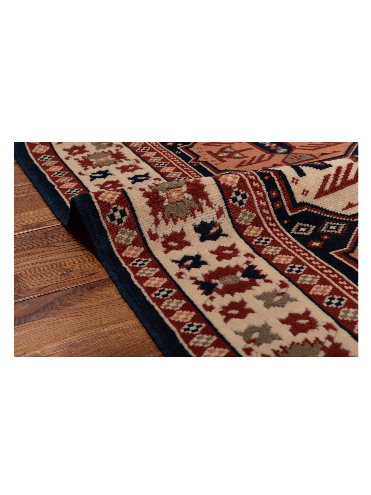 Turkish Shirwan 148399 Navy Ivory 3x4.5 Hand Knotted Rug