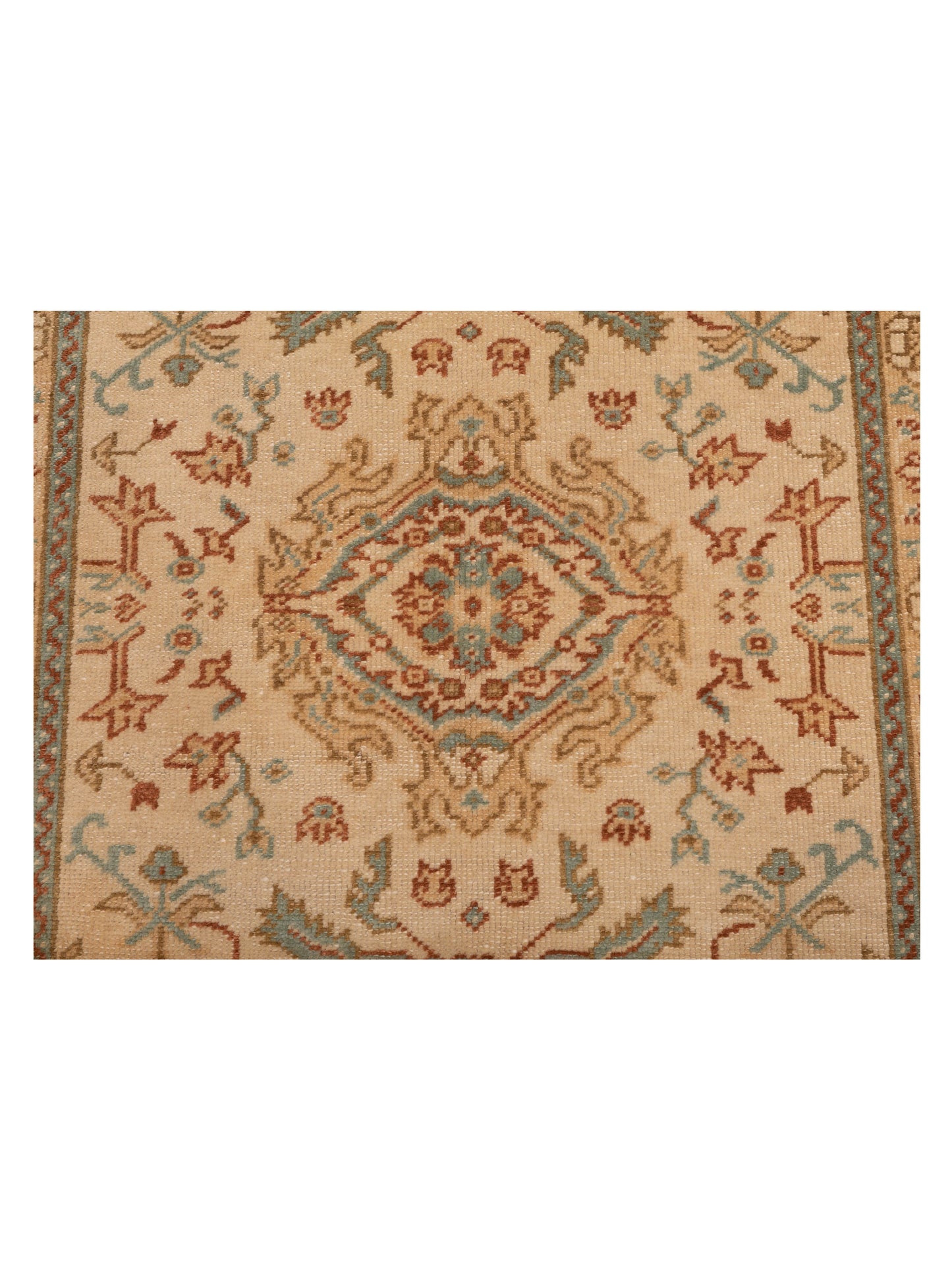 Anadol Oushak 129716 Beige Beige 4.1x5.7 Hand Knotted Rug