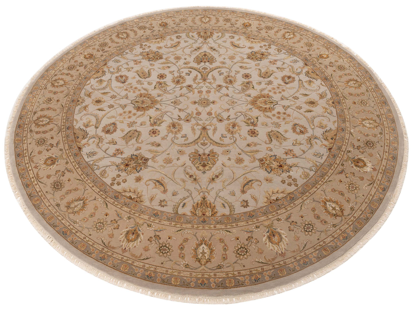 Imperial Silk 127212 Beige Gold 10x10 Hand Knotted Rug