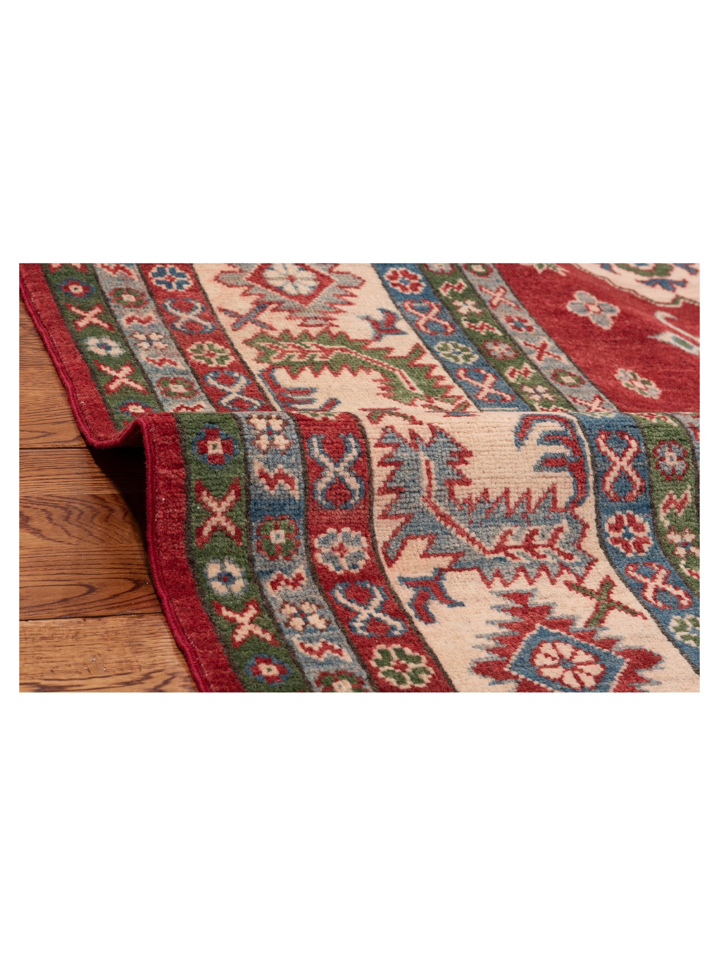Kazak 151312 Red Ivory 8.4x9.9 Hand Knotted Rug