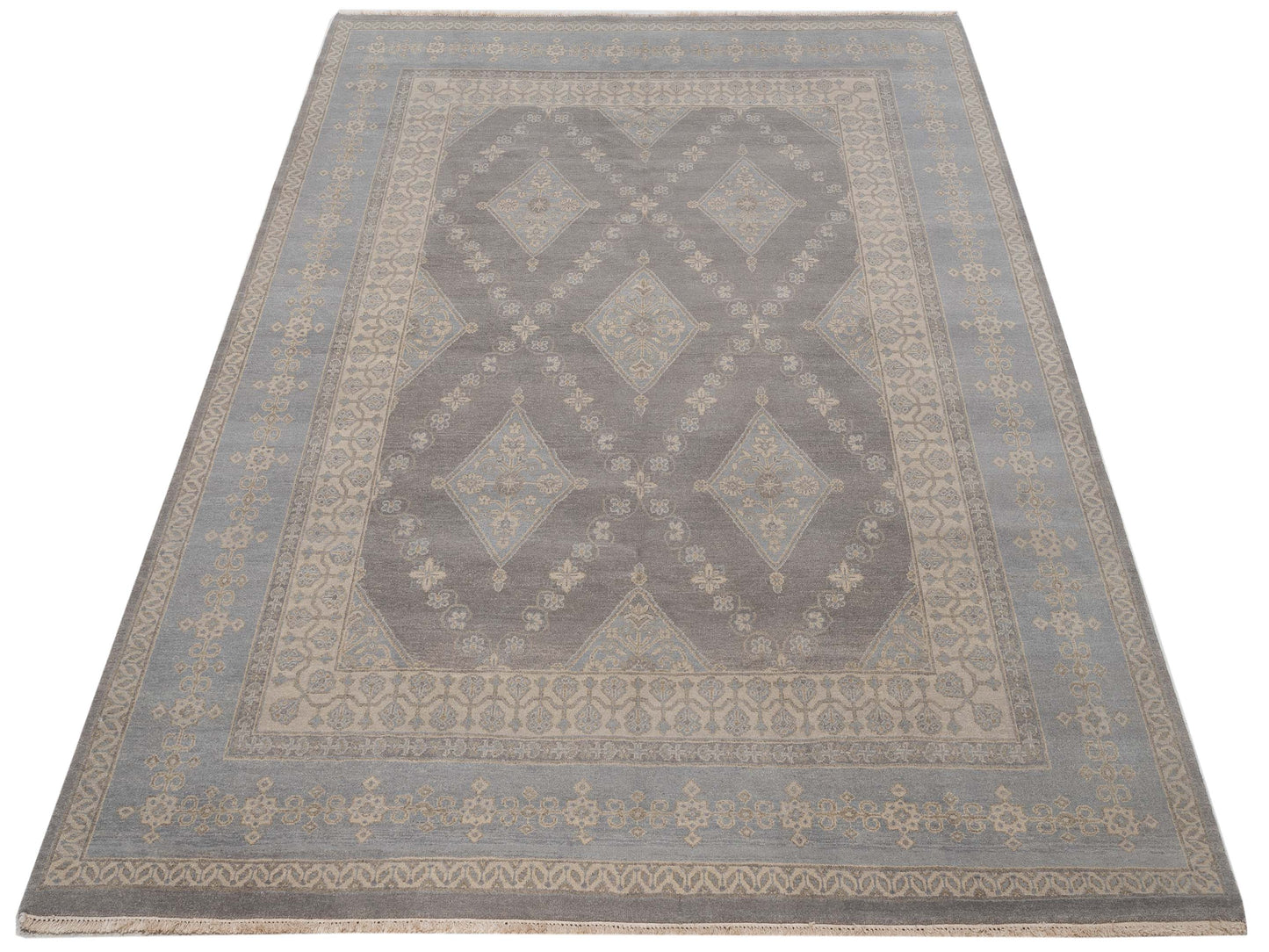 Stella 117062 Gray 8.1x10.1 Hand Knotted Rug