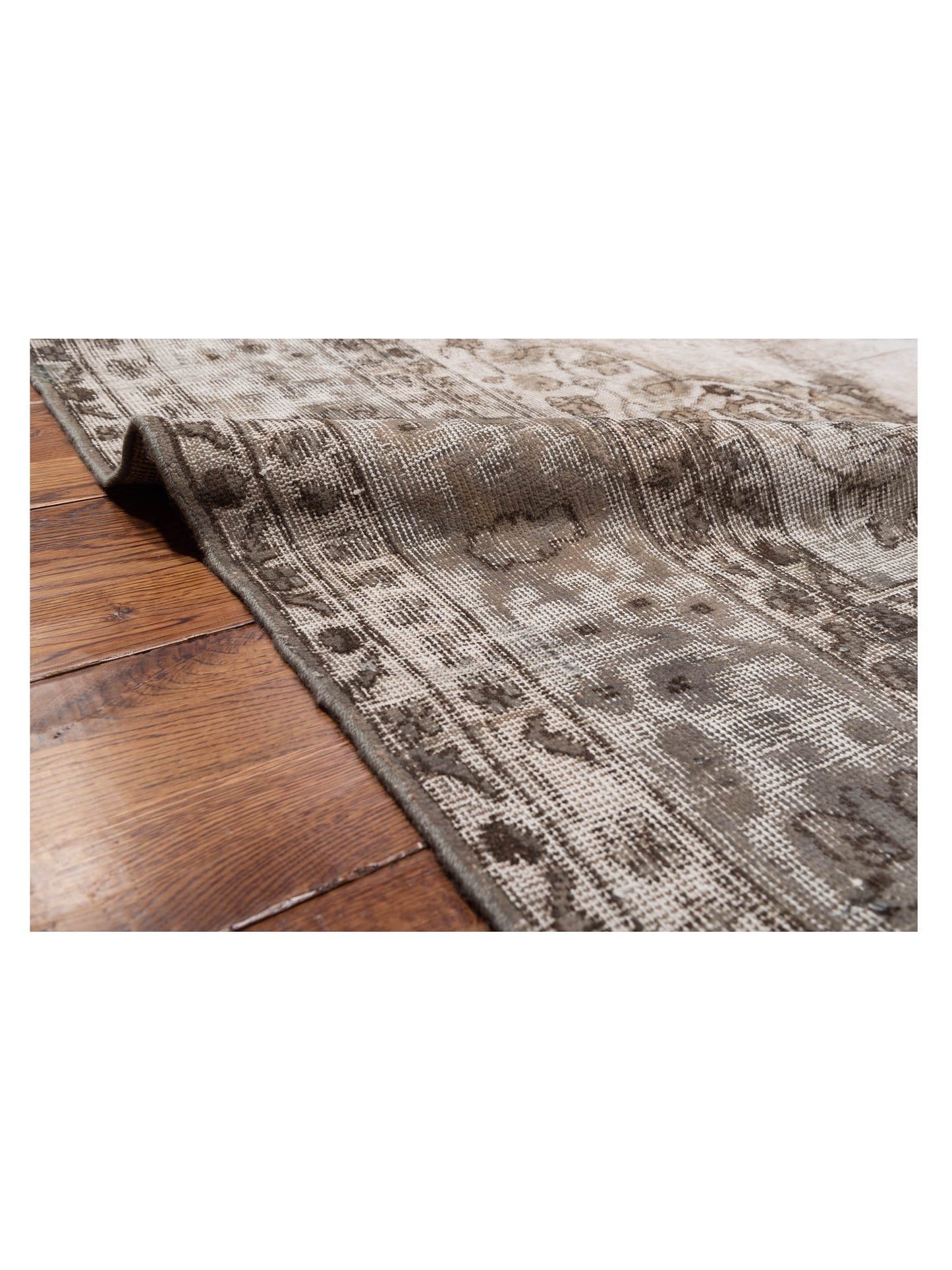 Vintage 122733 Silver 8.4x12 Hand Knotted Rug