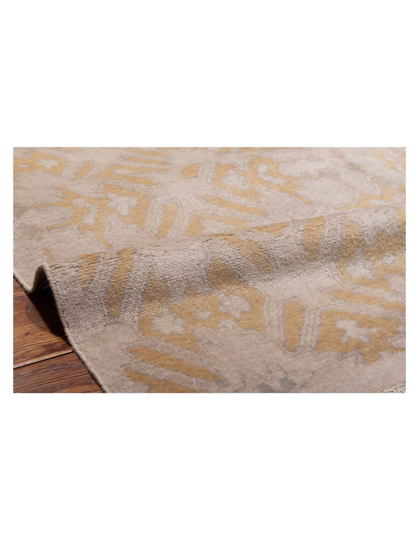 Evren 123398 Beige Gold 11.9x14.10 Hand Knotted Rug