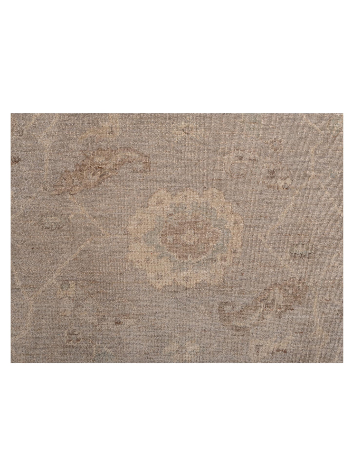 Angora Oushak 150717 Gray Gray 7.10x9.7 Hand Knotted Rug