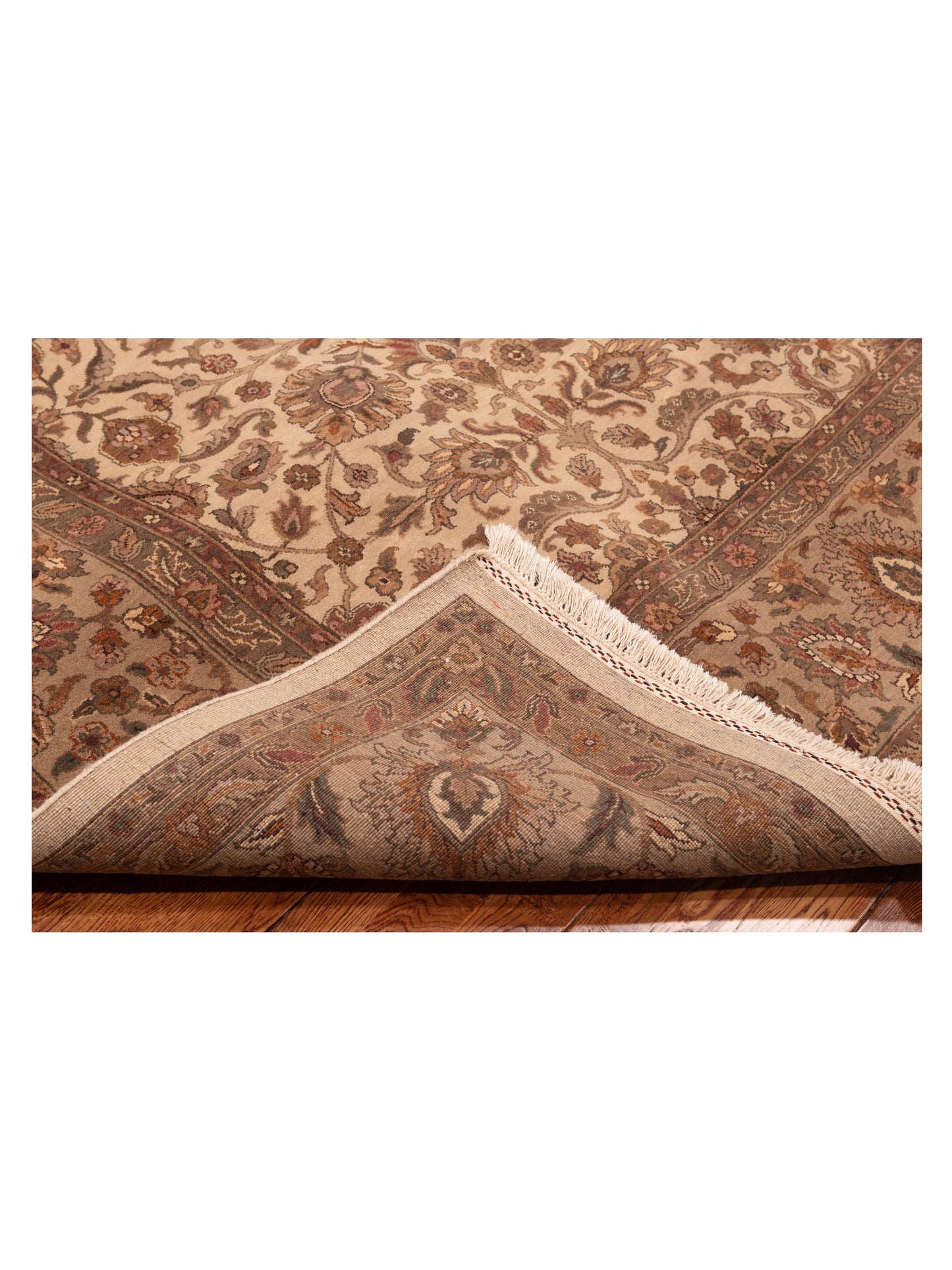 Crown 83892 Beige Camel 9x12.2 Hand Knotted Rug