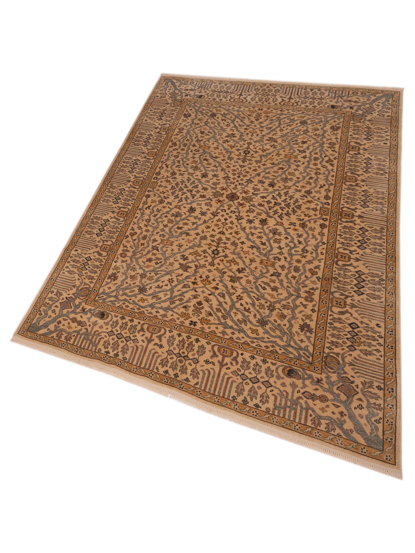 Antique Loom 98200 Ivory 6x9 Hand Knotted Rug