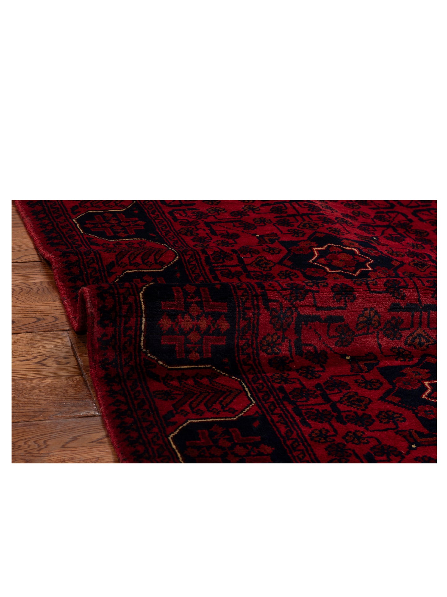 Afghan Belcik 128745 Red 4.2x5.11 Hand Knotted Rug