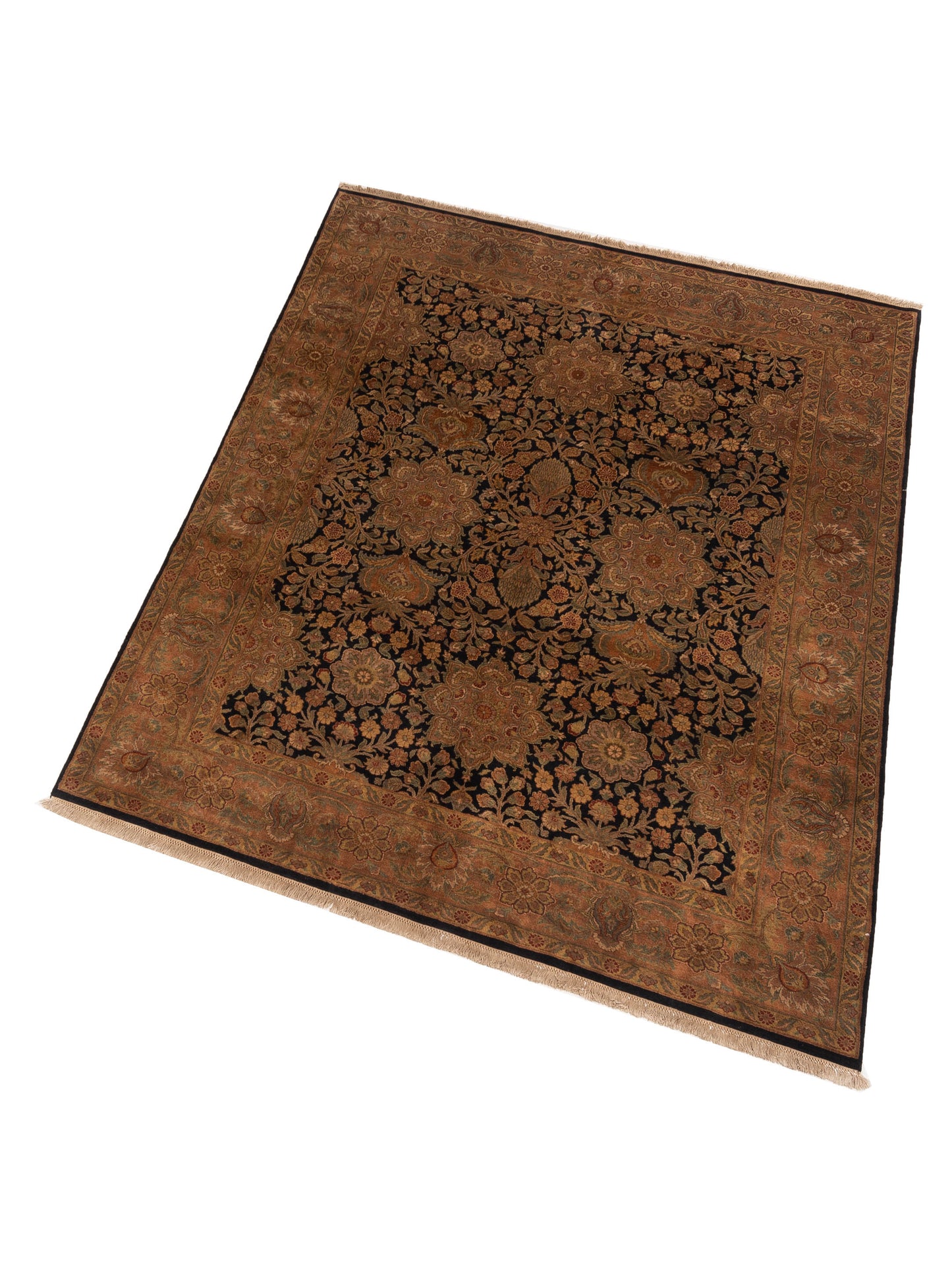 Jahan 83434 Black Gold 8x9 Hand Knotted Rug